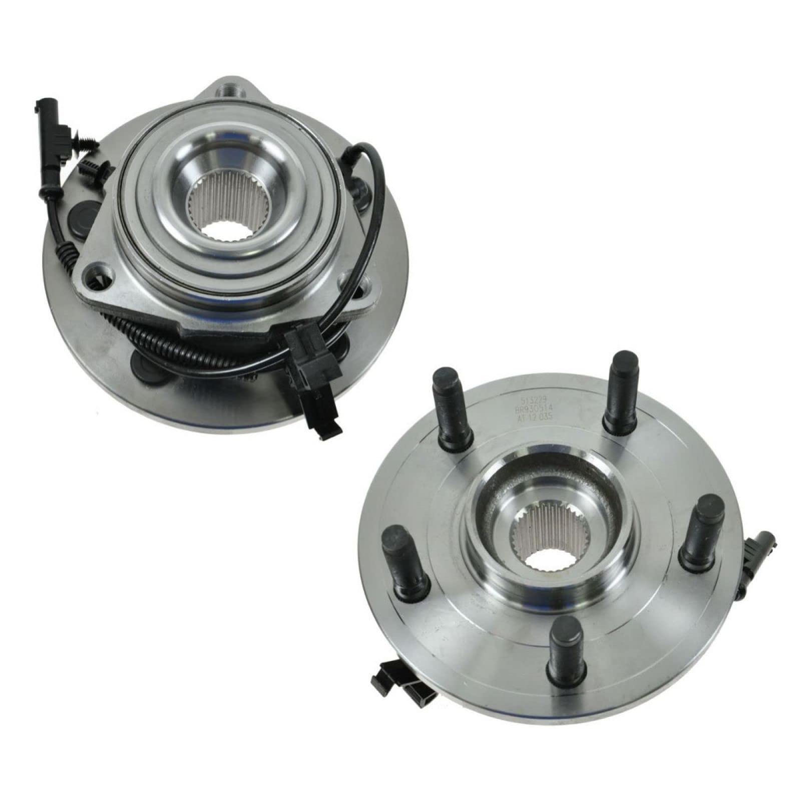 Trq Front Wheel Hub Bearings Assembly Set Compatible With 2005-2010 Dodge Dakota 2006-2008 Mitsubishi Raider 2011 Ram