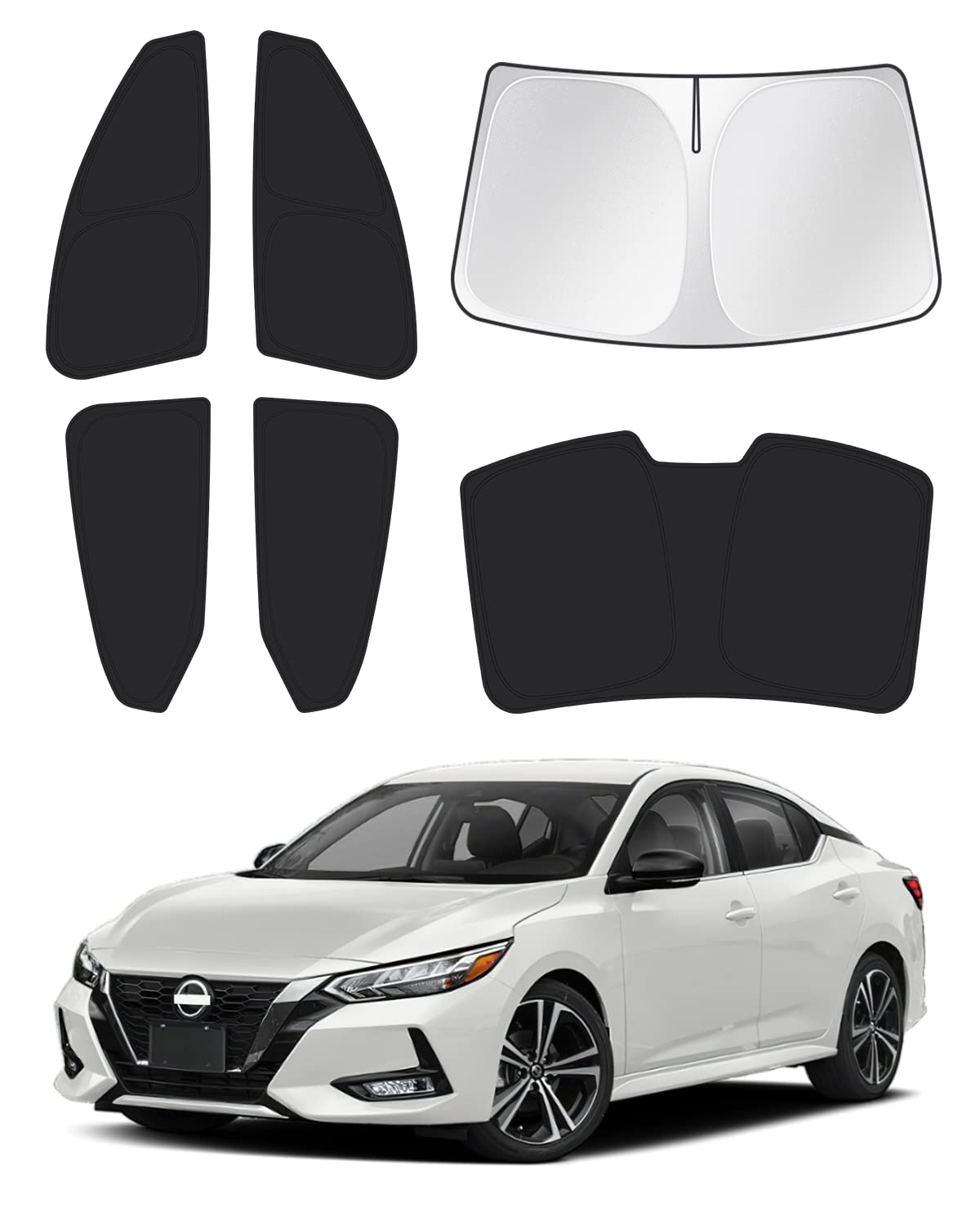 Canvcle Sunshade For 2020-2024 2025 Nissan Sentra Windshield Sun Shade Side Rear Window Shade Cover Sun Visor Shield Privacy Pro