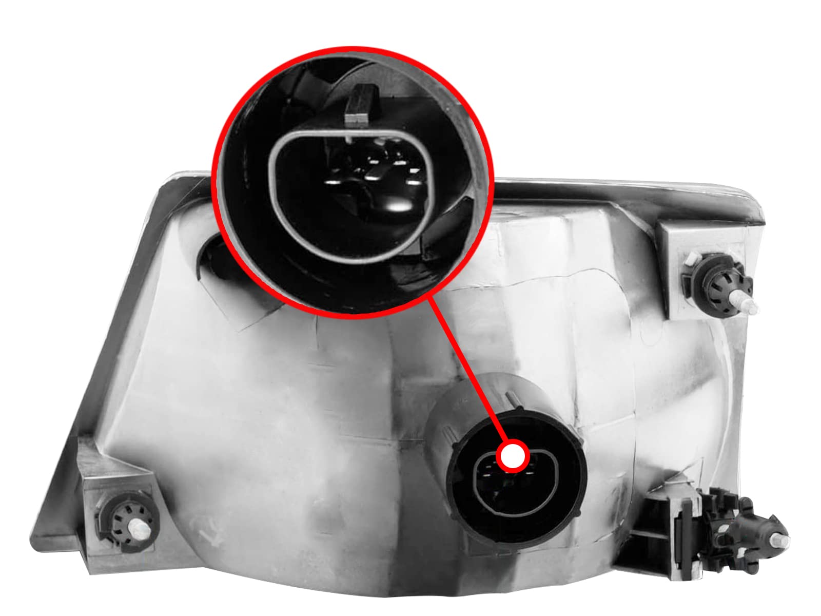 Amerilite Crystal Replacment Headlights Pair For 1998 1999 2000 Ford Ranger Pickup - Passenger And Driver Side