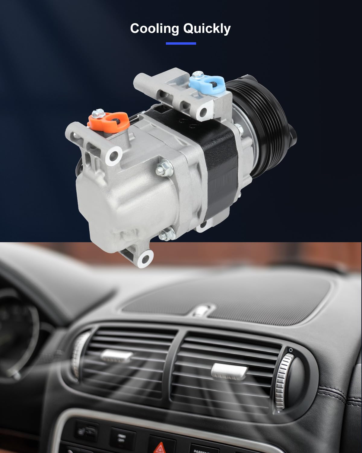 Eccpp Ac Compressor 2004-2009 Fit For Mazda 3 2.0L 2006-2010 For Mazda 5 2.3L Fast Cooling A/C Compressor With Clutch