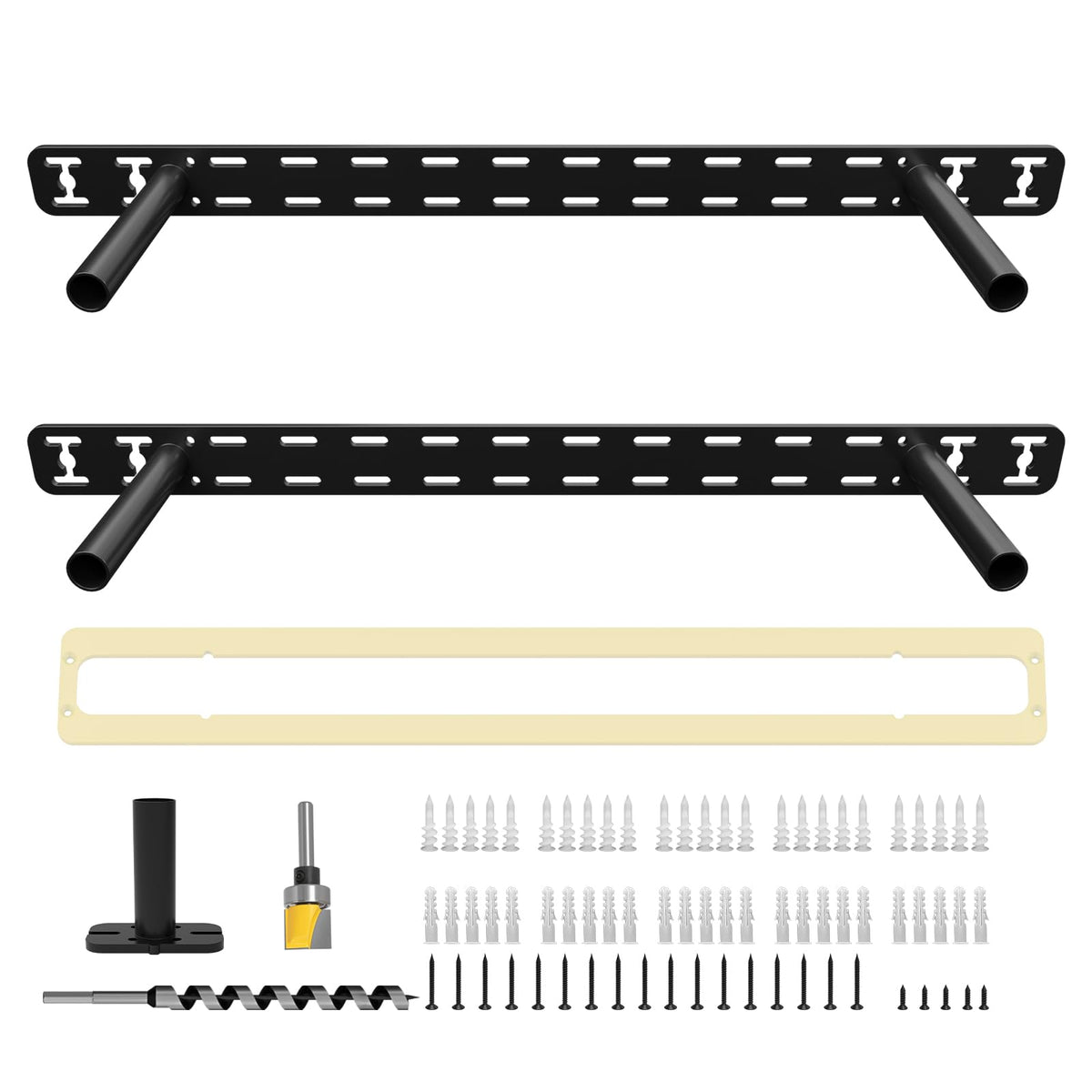 2Pcs Floating Shelf Hardware Heavy Duty Hidden Shelf Brackets Support,Wall Mounting Invisible Floating Shelves Bracket With Jig (16' X 8' X 1.5' With Tools)
