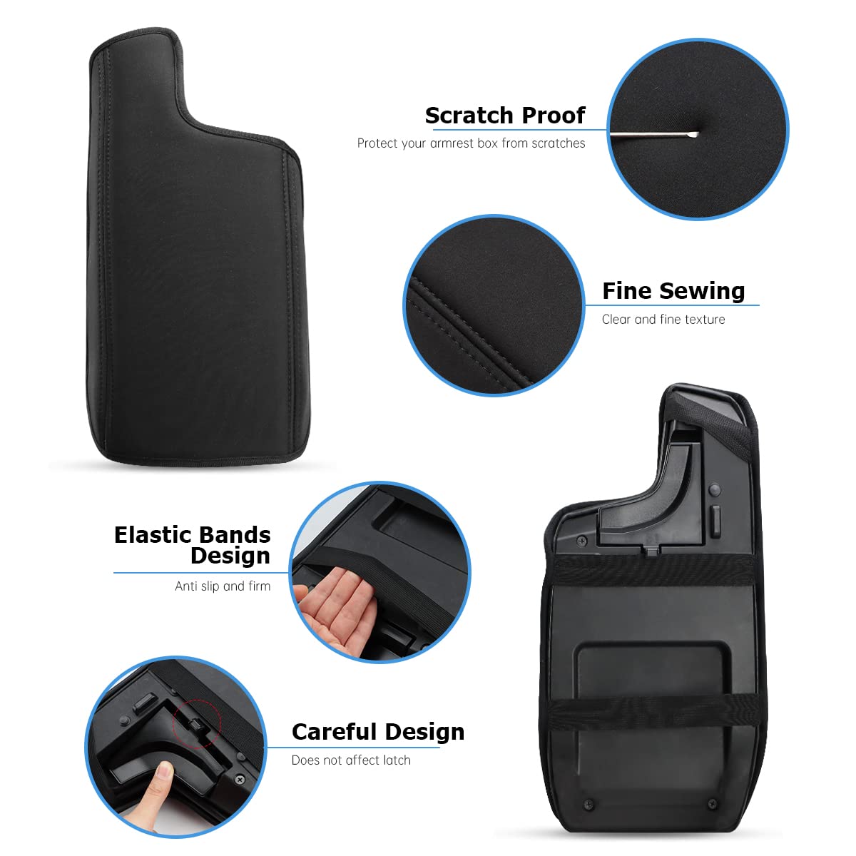 Intget Car Center Console Armrest Cover For 2021 2022 2023 Subaru Crosstrek 2018 2019 2020/Impreza Accessories 2017-2023 Leather Arm Rest Box Lid Middle Console Cover Seat Protector(Neoprene)