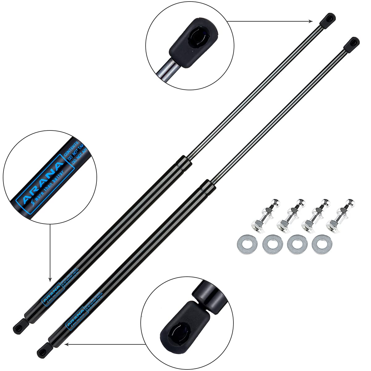 Arana 28 Inch Gas Strut, Ml2750 Signature Series Gas Spring 28 Inch 50Lb Gas Shock Spring For Truck Tonneau Cover Boat Engine Ha