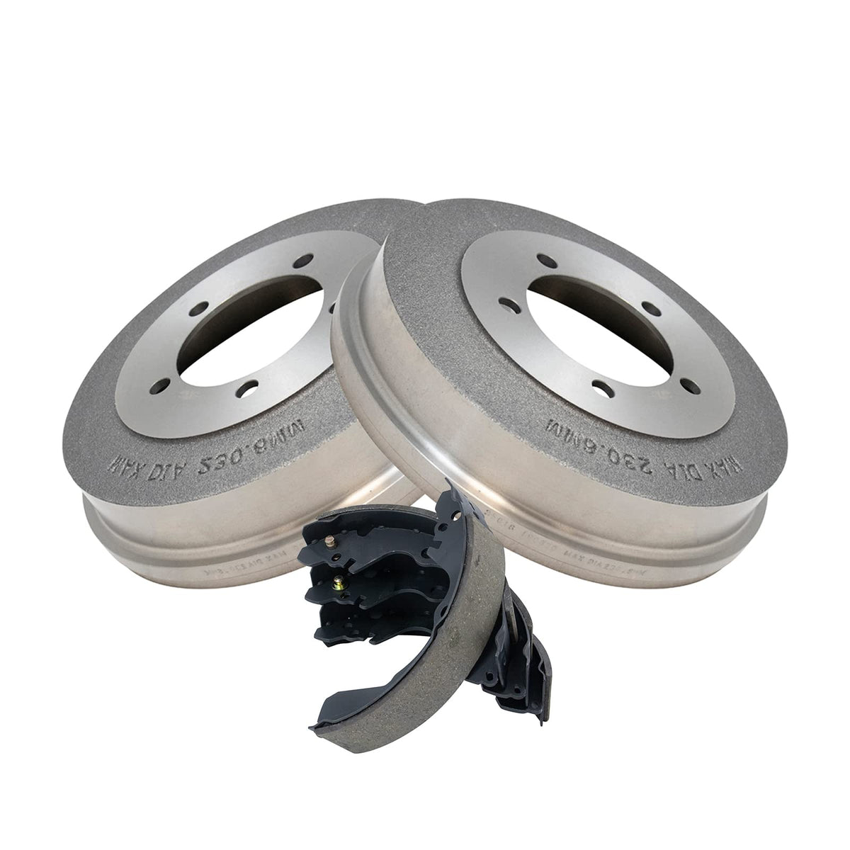 TRQ Rear Brake Drum & Shoe Kit Compatible with Dodge Chrysler Eagle Mitsubishi