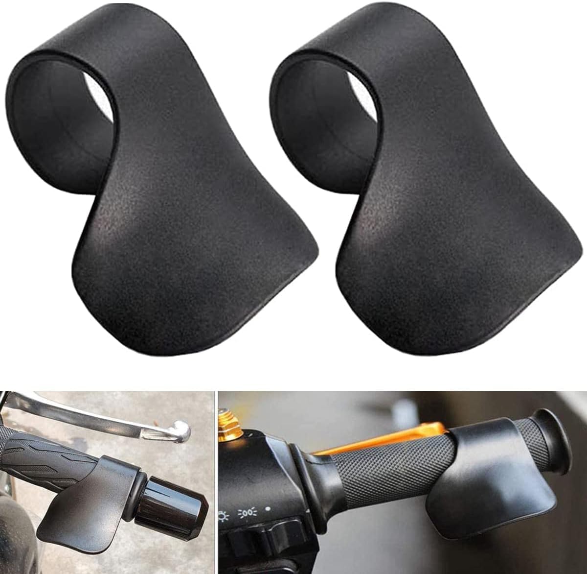 Hokoad 2Pcs Motorcycle Throttle Assist, Motorcycle Throttle Booster No More Tired Fingers Trying to Maintain The Speed On Long R