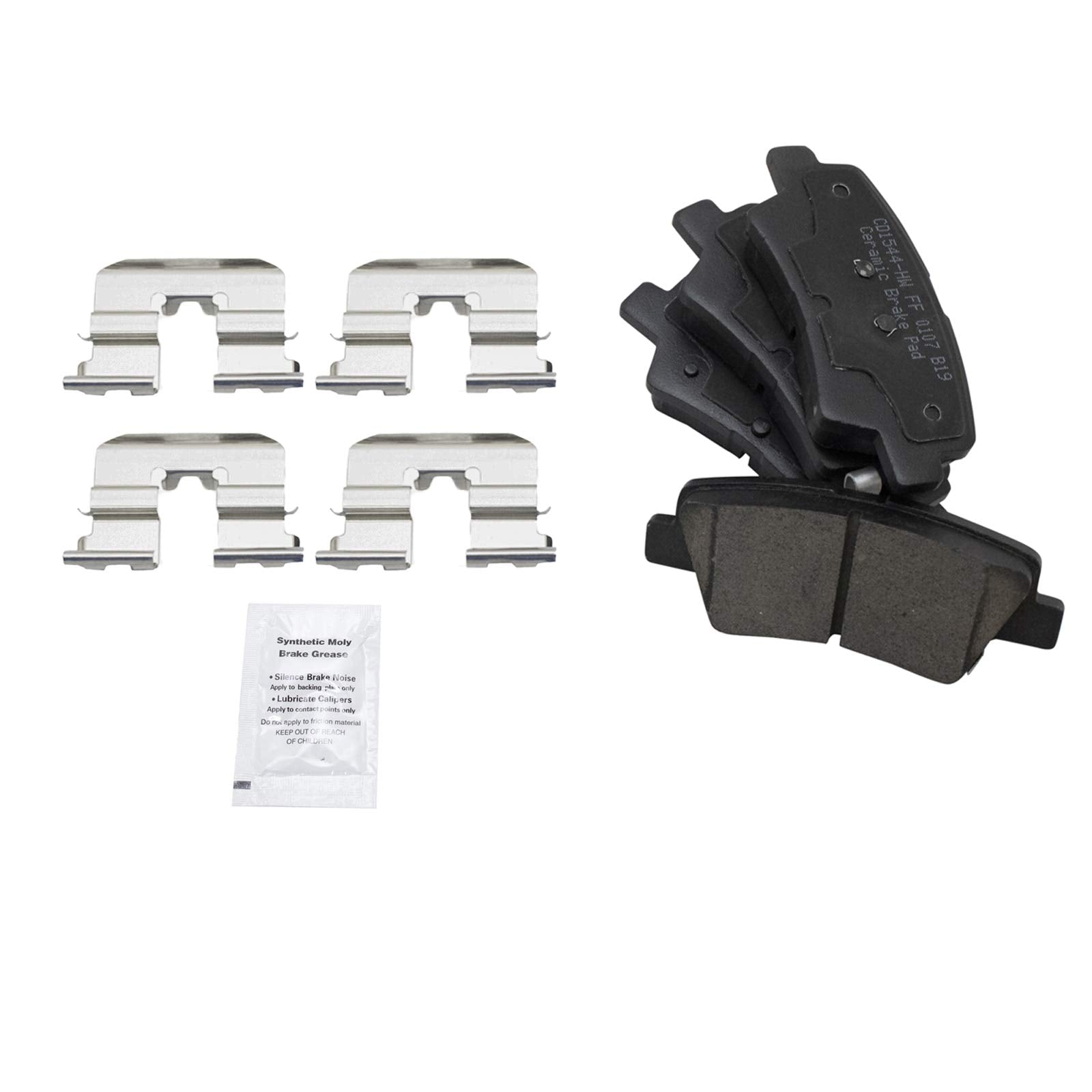 Trq Rear Ceramic Brake Pad & Rotor Kit Fits 2014 Kia Optima