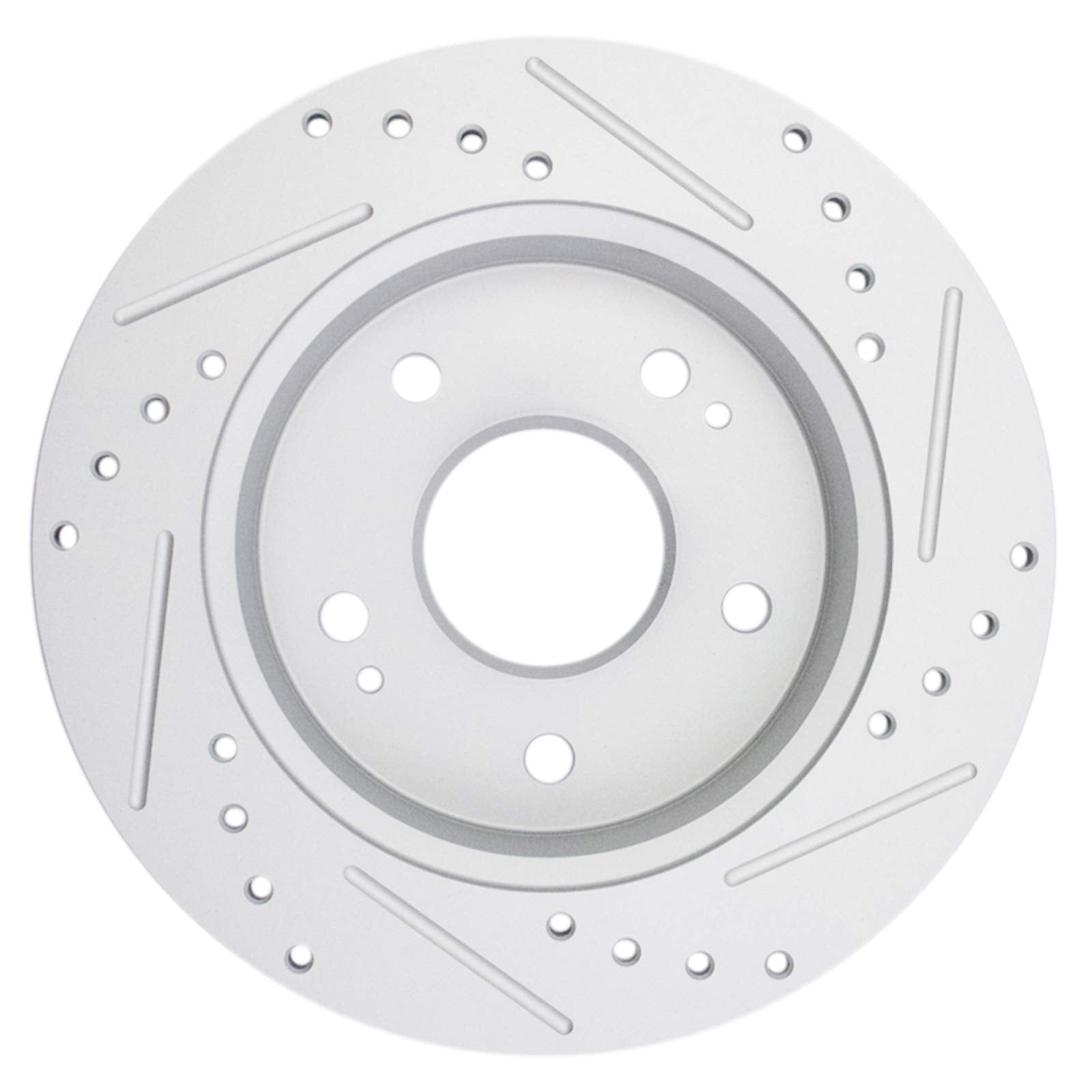 Trq Rear Performance Brake Rotors Set Premium G-Coated Cross Drilled & Slotted Compatible With 2013-2015 Acura Ilx 2012-2014 Hon