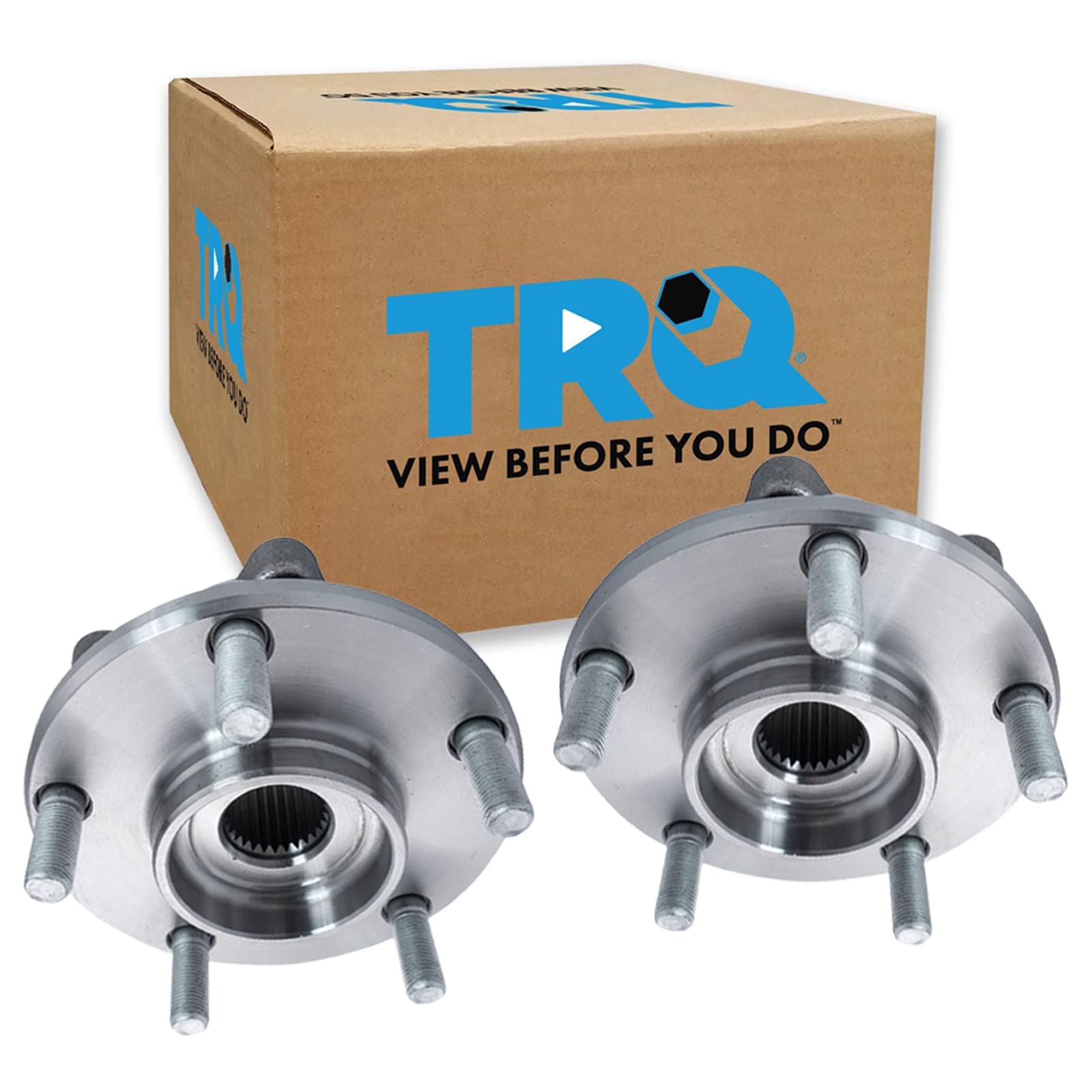 Trq Front Wheel Hub Bearings Assembly Set Compatible With 2004-2006 Infiniti G35