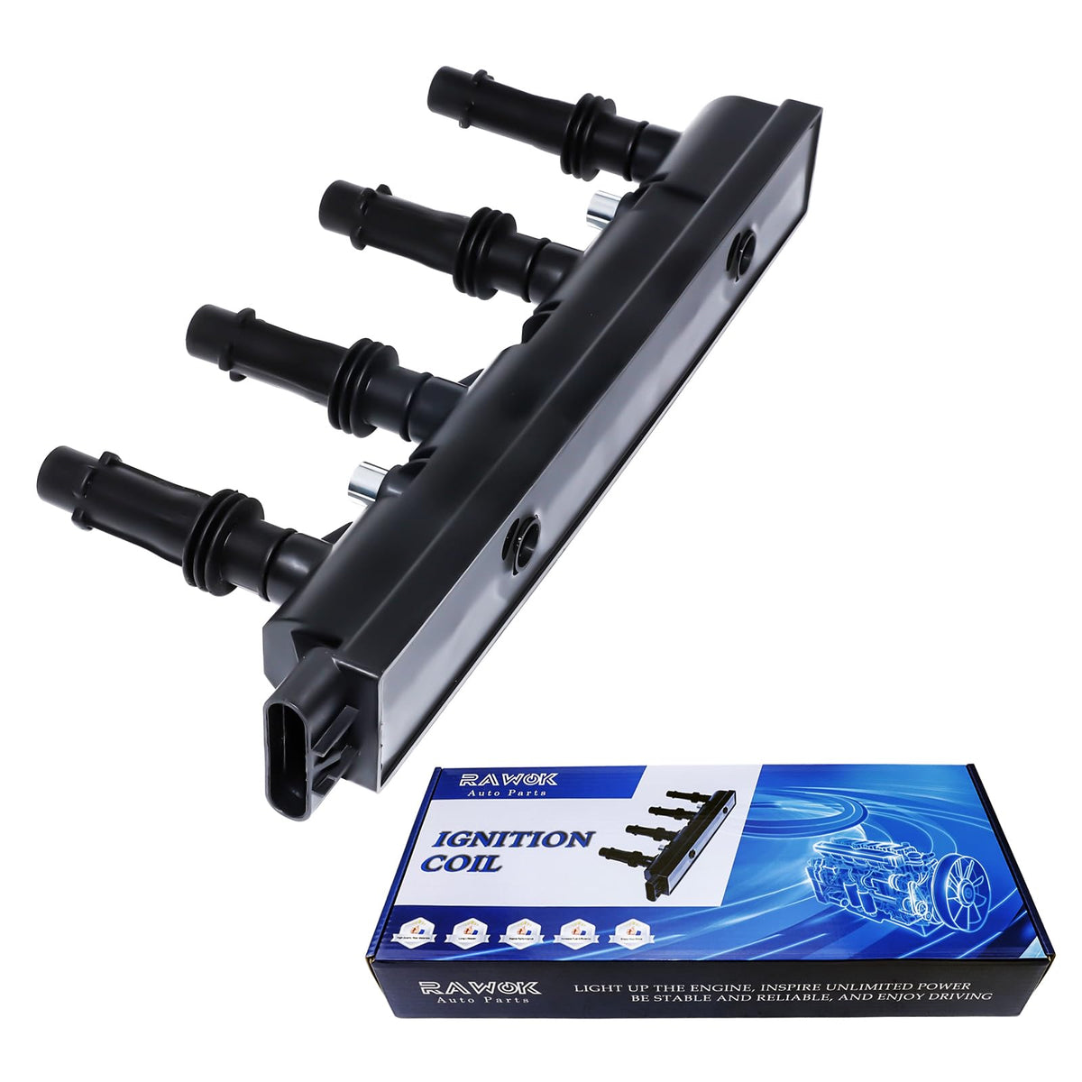 Ignition Coil Pack Compatible With 1.4L Turbo Chevy Cruze Sonic Trax Volt Cadillac Elr Buick Encore 2011 2012 2013 2014 2015 2016 2017 2018 2019 2020, Replace D521C Uf669 55577898 55579072 25198623