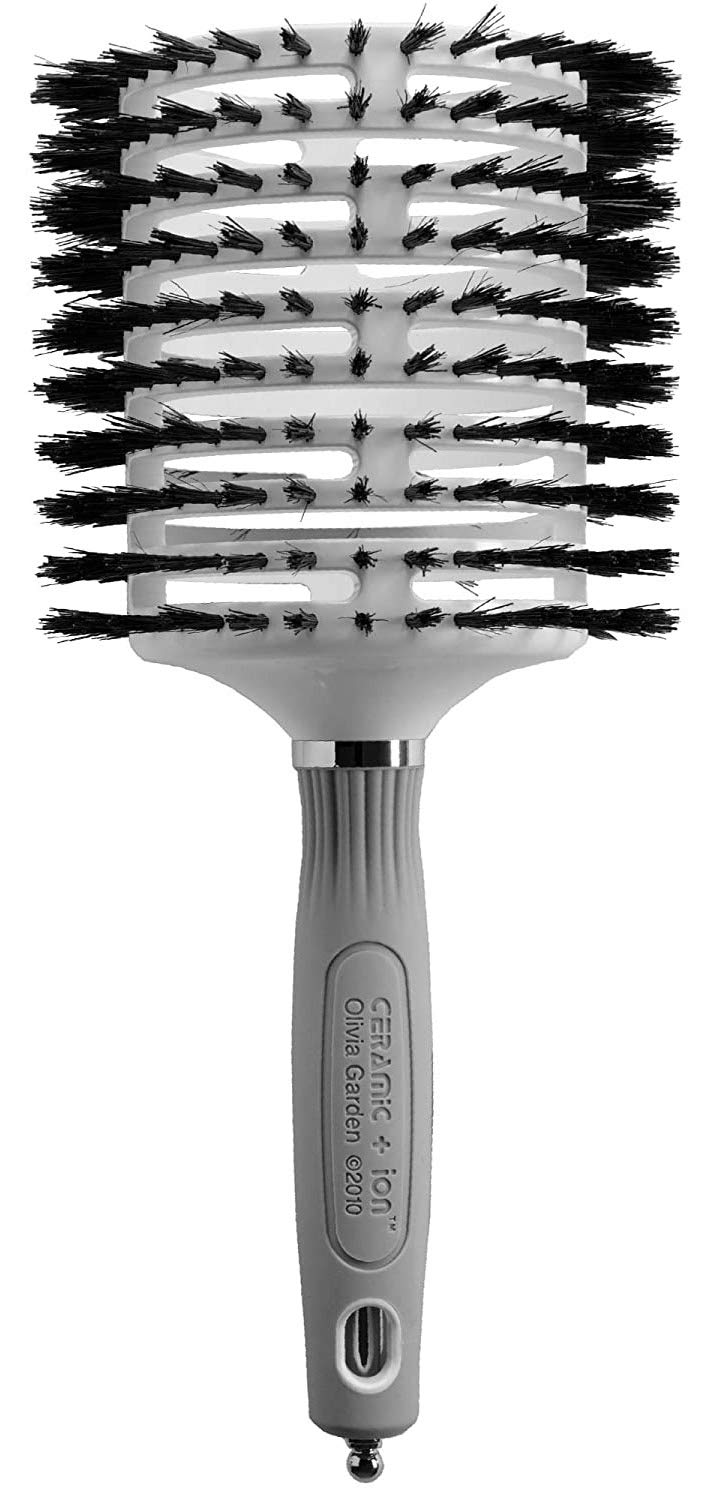 Olivia Garden Ceramic + Ion Turbo Vent Boar Round Hair Brush  4 1/2-New