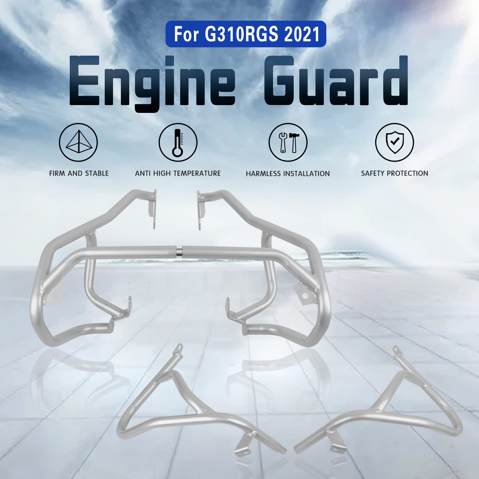 Worldmotop Highway Crash Bars Engine Guard Compatible With Bmw G310Gs G310 Gs 2022 2023 2024