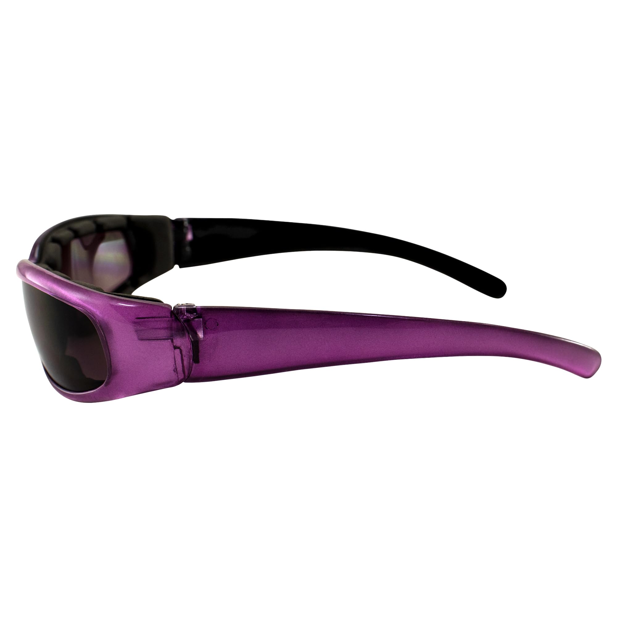 Pacific Coast Chix Rally Grey Gradient/Purple Padded Motorcycle Glasses