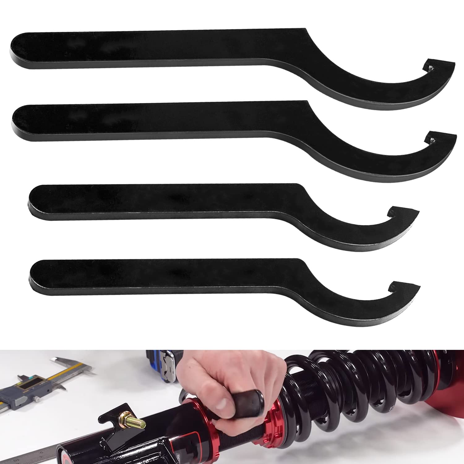 Coilover Adjustment Tool Compatible for Coilovers k sport Skunk 2 Apexi Megan Apexi(More See Fitment)- 2Large Steel Spanner Wren