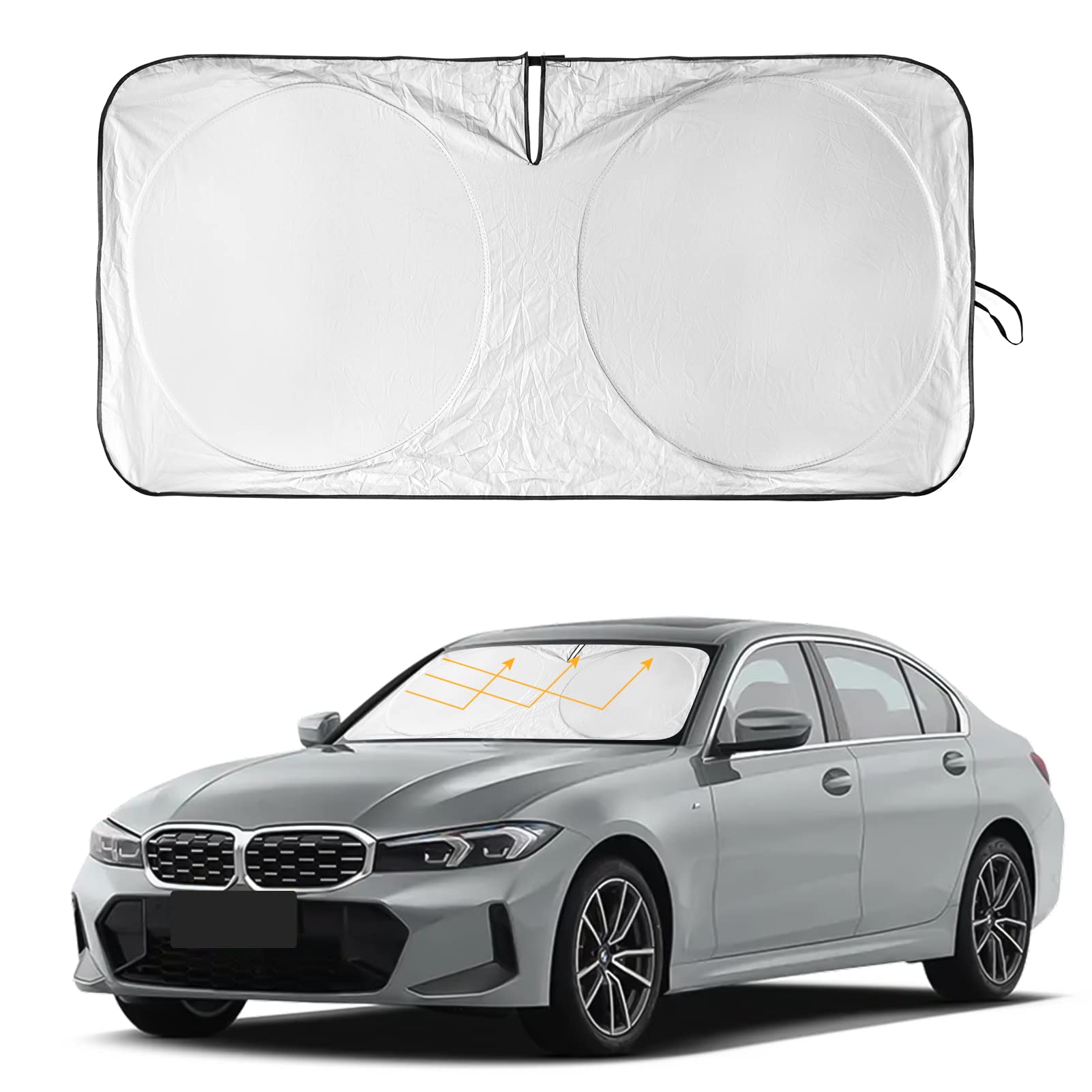 Insauto For 2019-20242025 Bmw 3 Series Car Windshield Sun Shade Sunshade For 2022-2025 B&W 3 Series 330I M340I Sun Protector Fro
