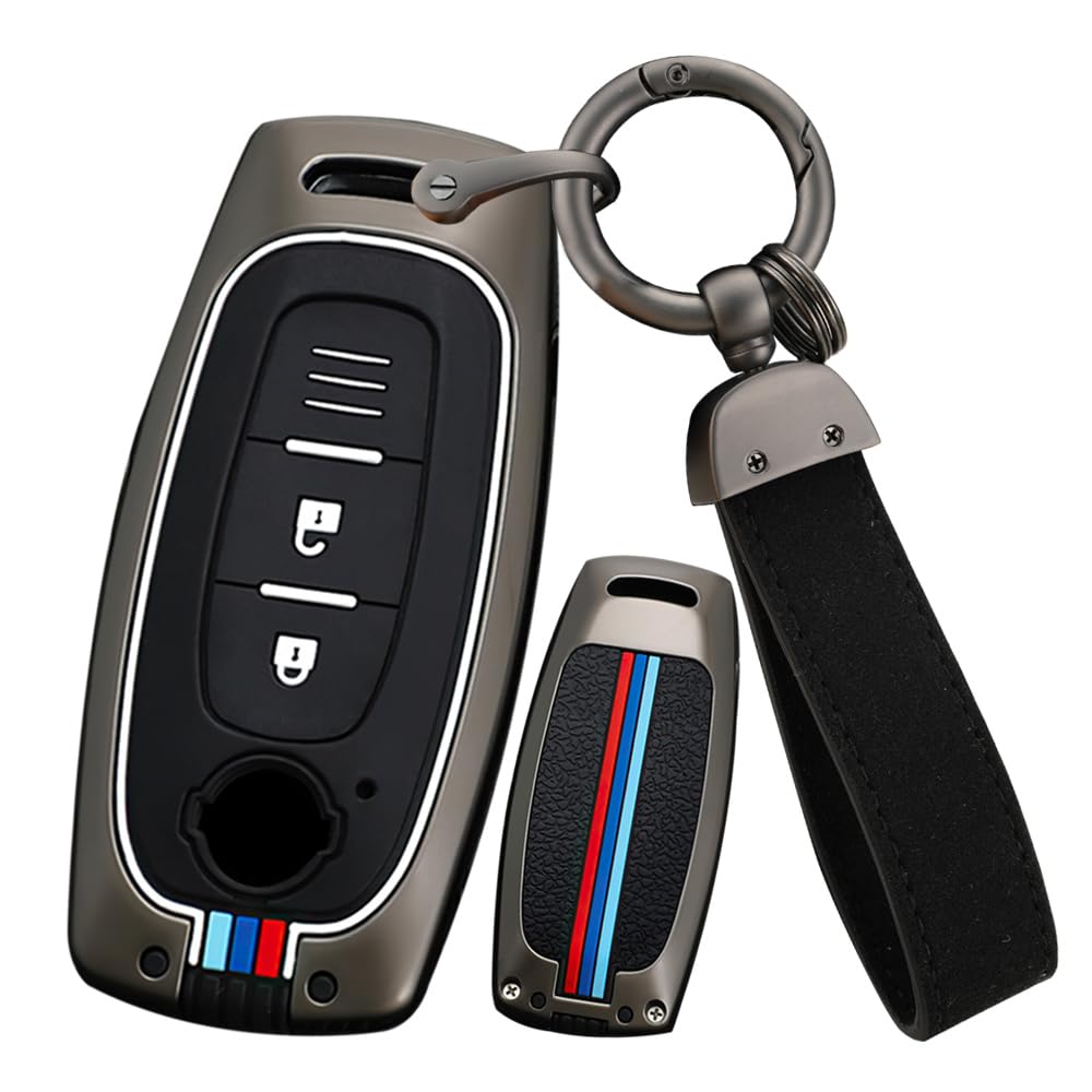 Ontto Fit For Nissan 2023 Key Fob Case Sporty Car Key Shell Metal Key Holder Sil WBCARB0CGX7463R