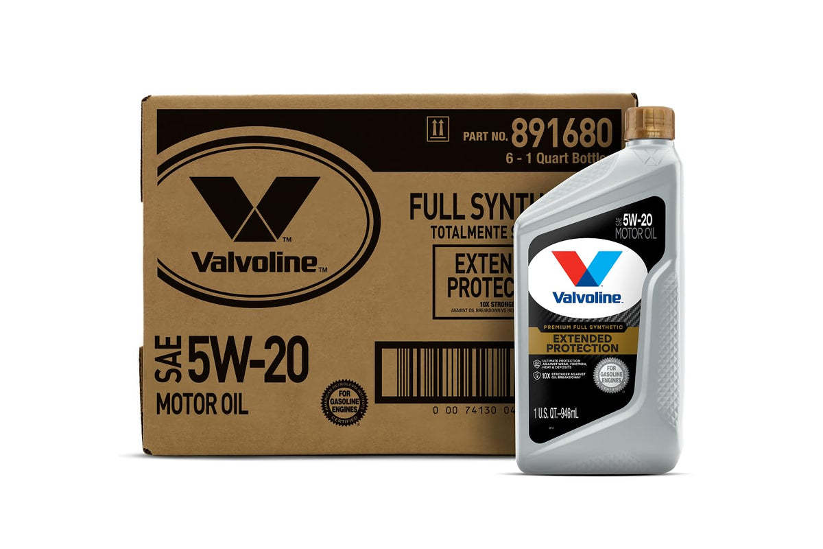 Valvoline Extended Protection Full Synthetic Motor Oil Sae 5W-20 1 Qt, Case Of 6