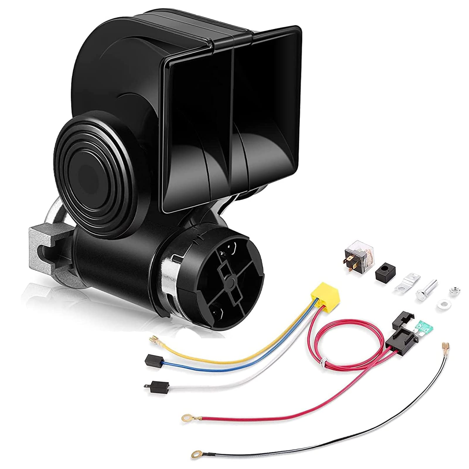 Hk Train Horn Air Horn For Truck, 12V 150Db Snail Electric Train Horn With Automotive Relay And Wiring Harness For Any 12V Vehic