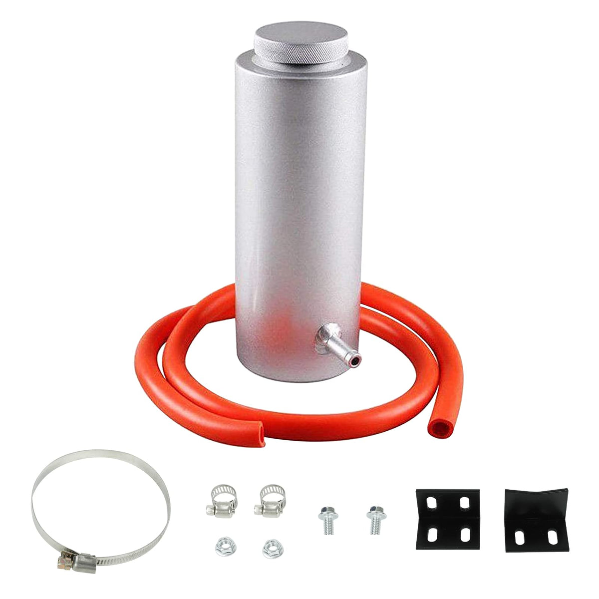 Blackhorse-Racing Universal 800Ml Car Radiator Coolant Overflow Oil Catch Tank Cooling Catch Bottle Overflow Reservoir Heatsinks Aluminum Billet Silver
