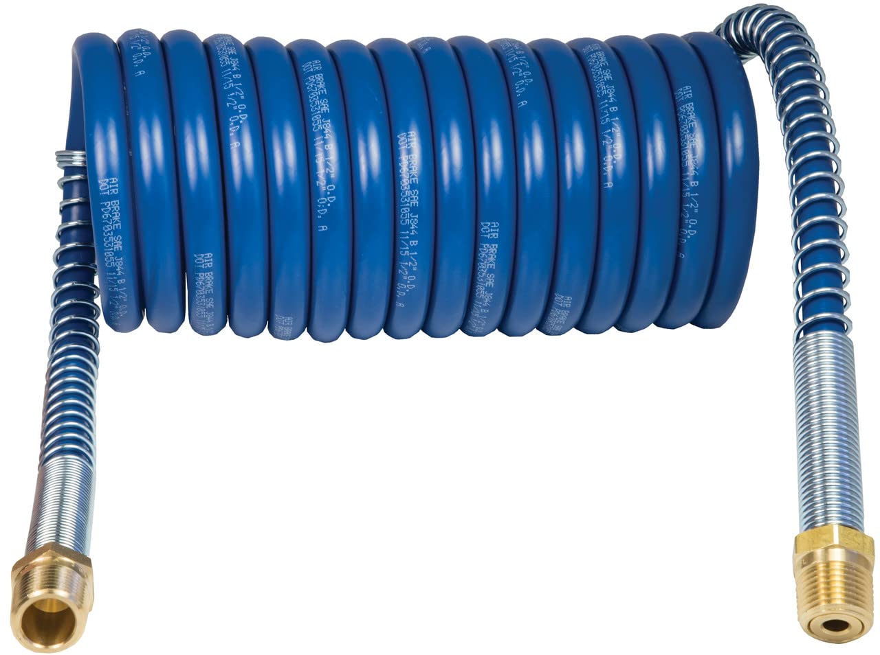 Tectran 16215B Industry Grade Aircoil (, Blue, 15' Length, 12'' Pigtail Length Tractor End, 12'' Pigtail Length Trailer End)