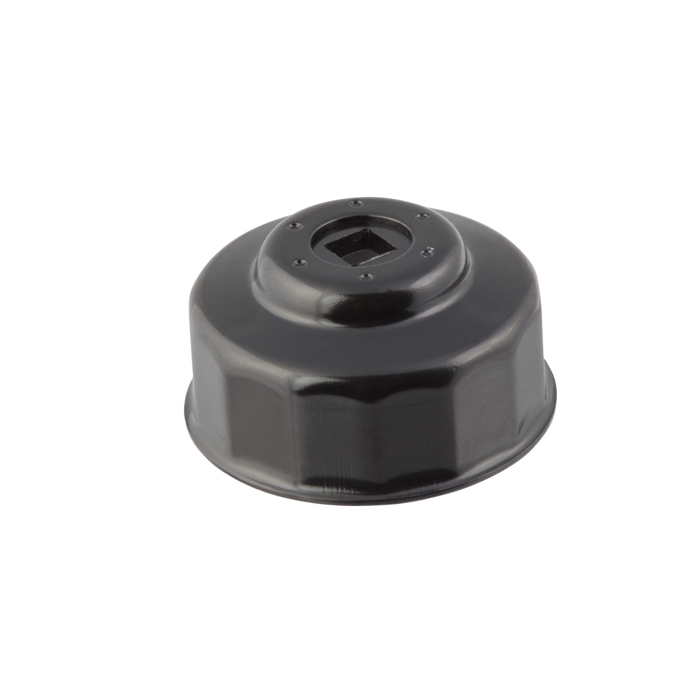 Steelman Low Profile Oil Filter Cap Wrench Socket 65mm x 14 Flute, 3/8inch Drive, for ScrewIn Filters, Heavy Duty Chrome Vanad