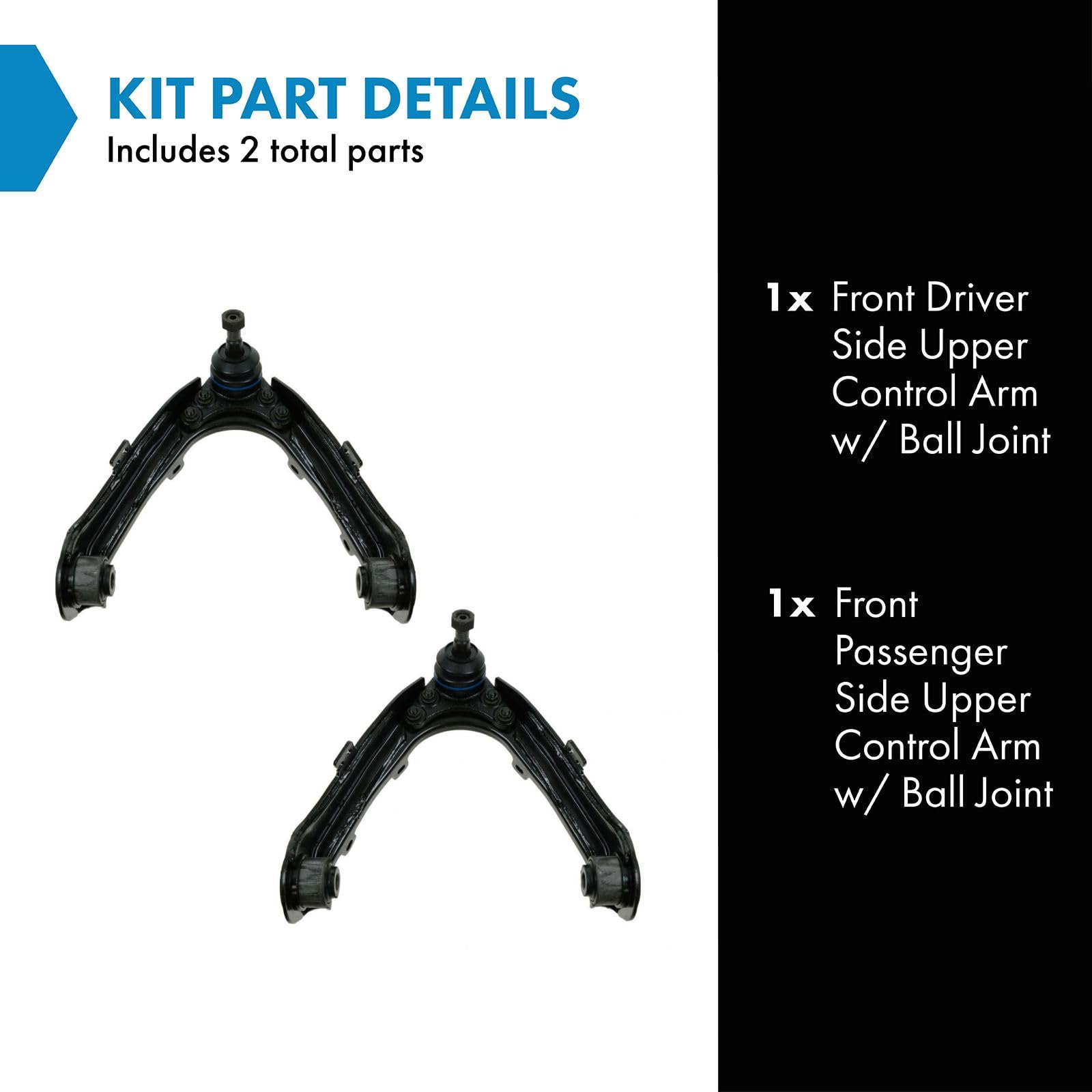Trq Front Upper Control Arm With Ball Joint Set Compatible With 2004-2012 Chevrolet Colorado Gmc Canyon 2006 Isuzu I-280 2007-20