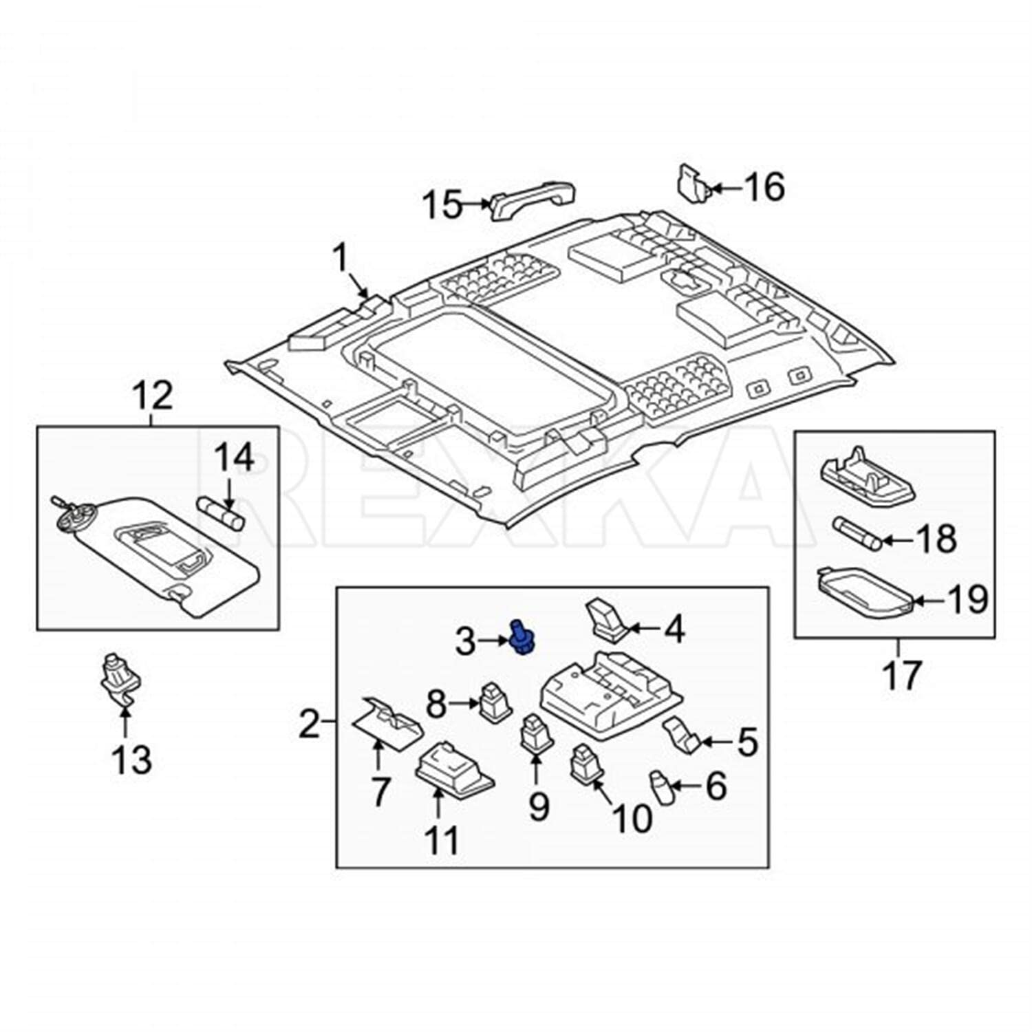 Rexka 20Pcs Upper Quarter Trim Lower Overhead Console Clip Red Nylon 90467-09240 For Toyota Lexus Tacoma Camry C-Hr Prius