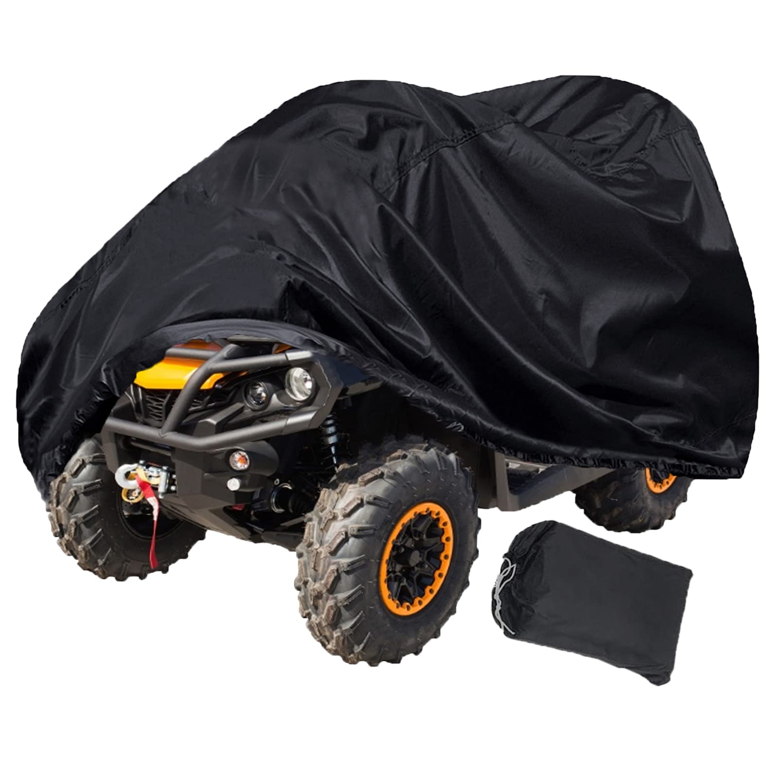 Indeed BUY ATV Cover with Buckle Waterproof, 420D Heavy Duty Ripstop Protects 4 Wheeler from Snow Rain Sun,Outdoor Storage Quad 
