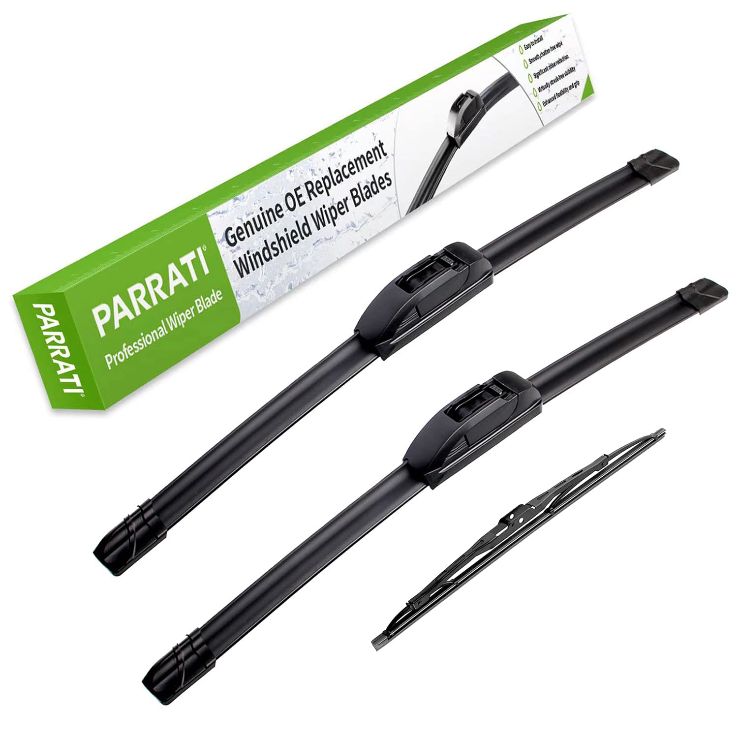Parrati High Performance Premium All-Season Automotive Windshield Wipers With Rear Wiper Blades Replacement For 2001-2003 Dodge 