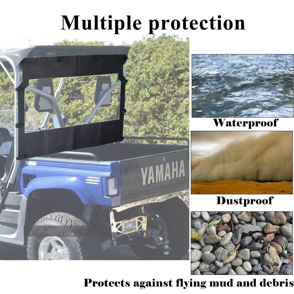 Rhino Utv Soft Rear Windshield, Chikia Back Window Replacement For Yamaha Rhino 450 660 700