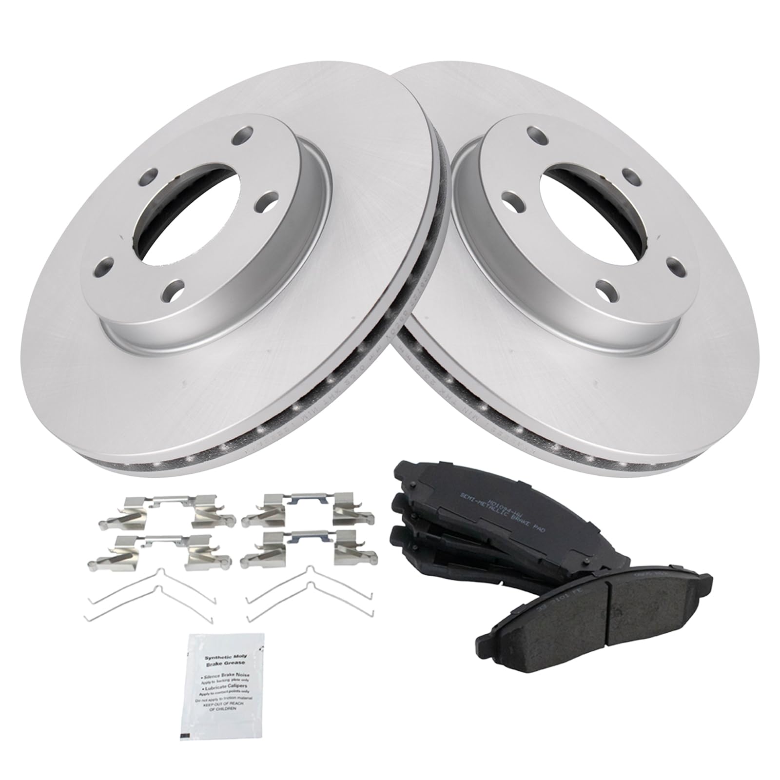 Trq Front Brake Pad & Rotor Kit Compatible With 2011-2014 Nissan Leaf 2013-2021 Nv200