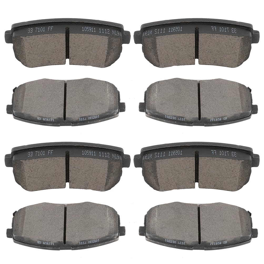 Ceramic Brake Pads Kits,Scitoo 8Pcs Brakes Pads Set Fit For 2009-2012 For Hyundai Elantra,2010-2013 For Kia Forte,2010-2013 For