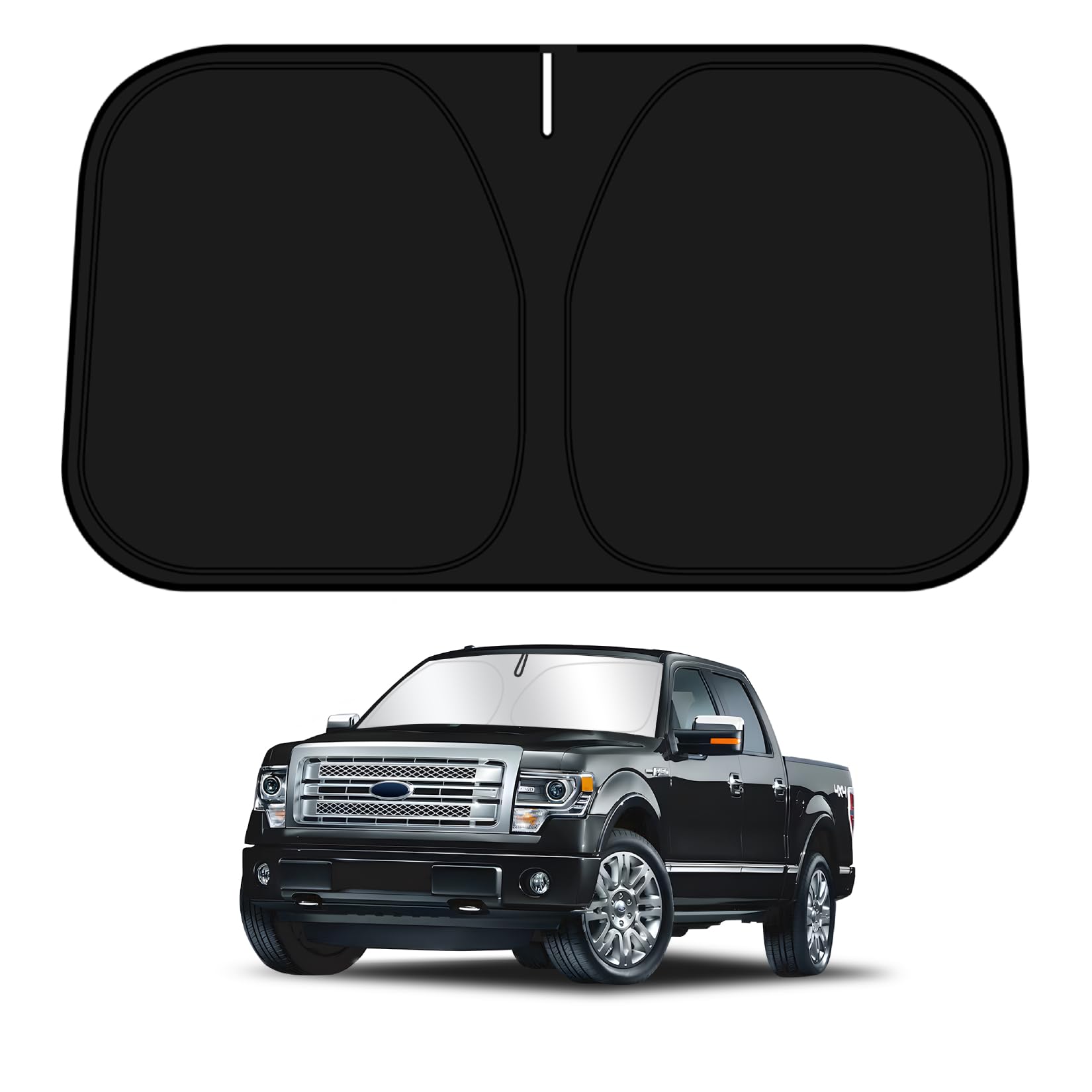 D-Lumina Windshield Sun Shade For 2009-2014 Fo-Rd F150 Accessories, Front Window Sunshade Sun Visor Protector Block Uv Rays Heat