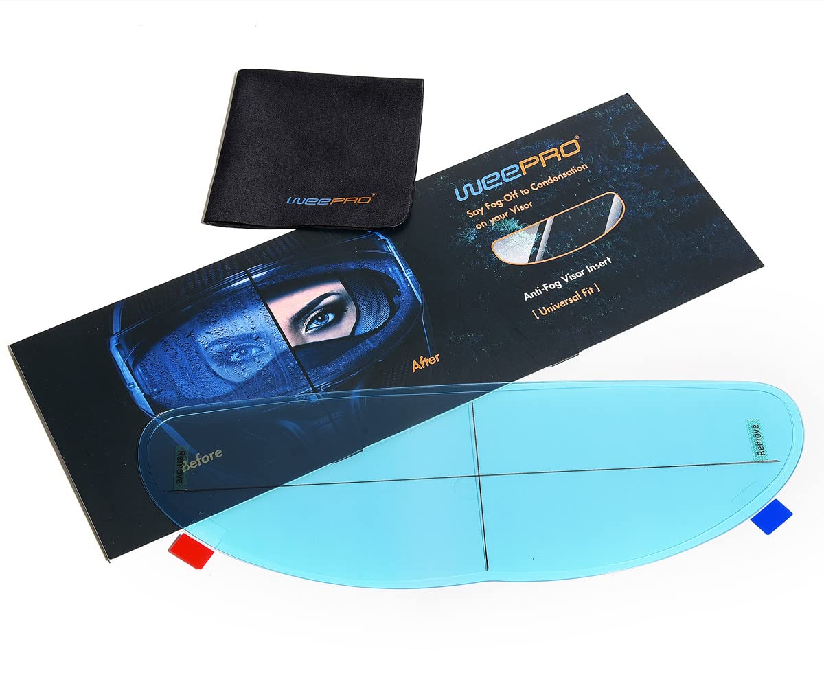 Motorcycle Helmet Visor Anti Fog Film - Helmet Face Shield Anti-fog Insert Fog-resistant Clear Visor for Riding in Humid Cold We