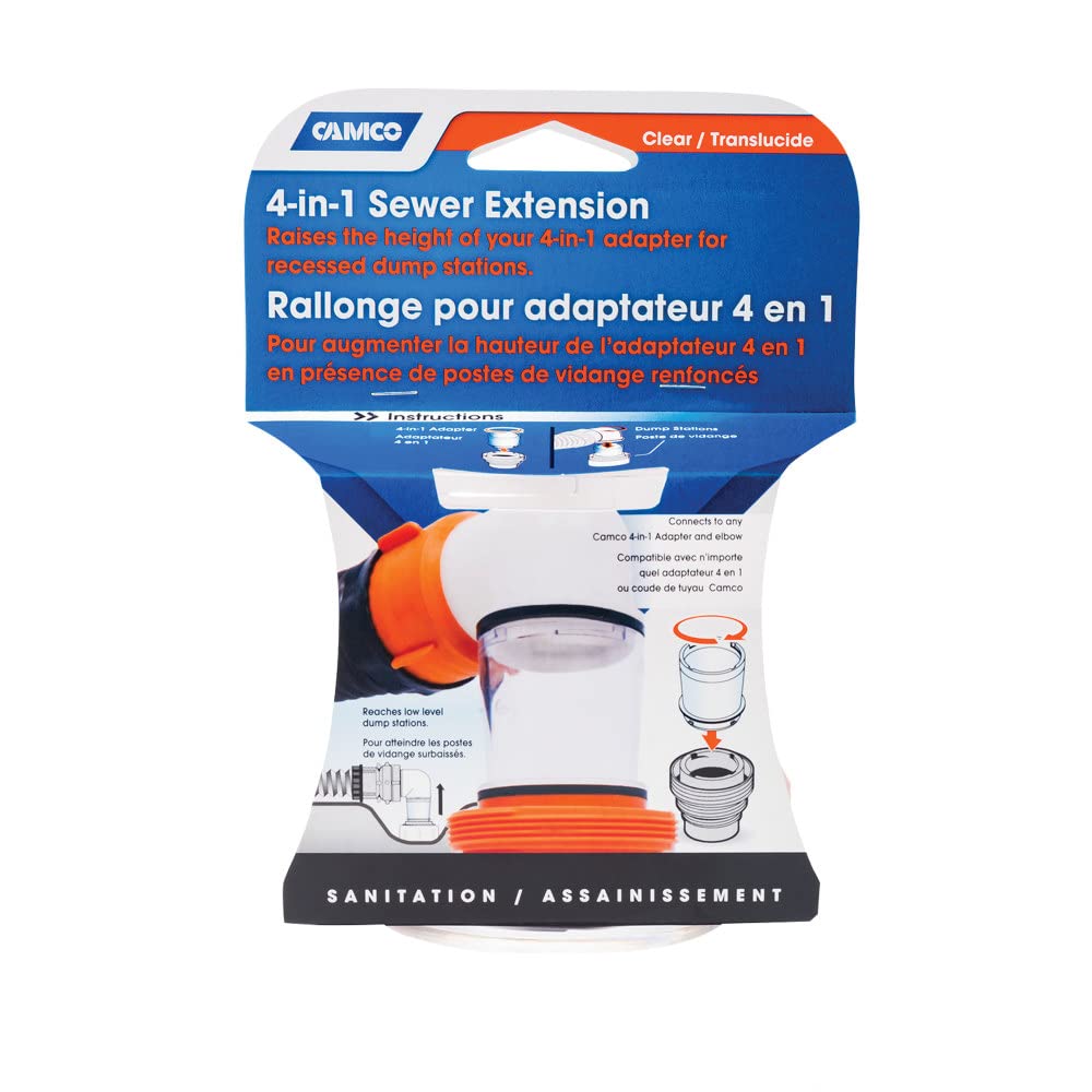 Camco 39735 4-N-1 Sewer Extension For Recessed Dump Station