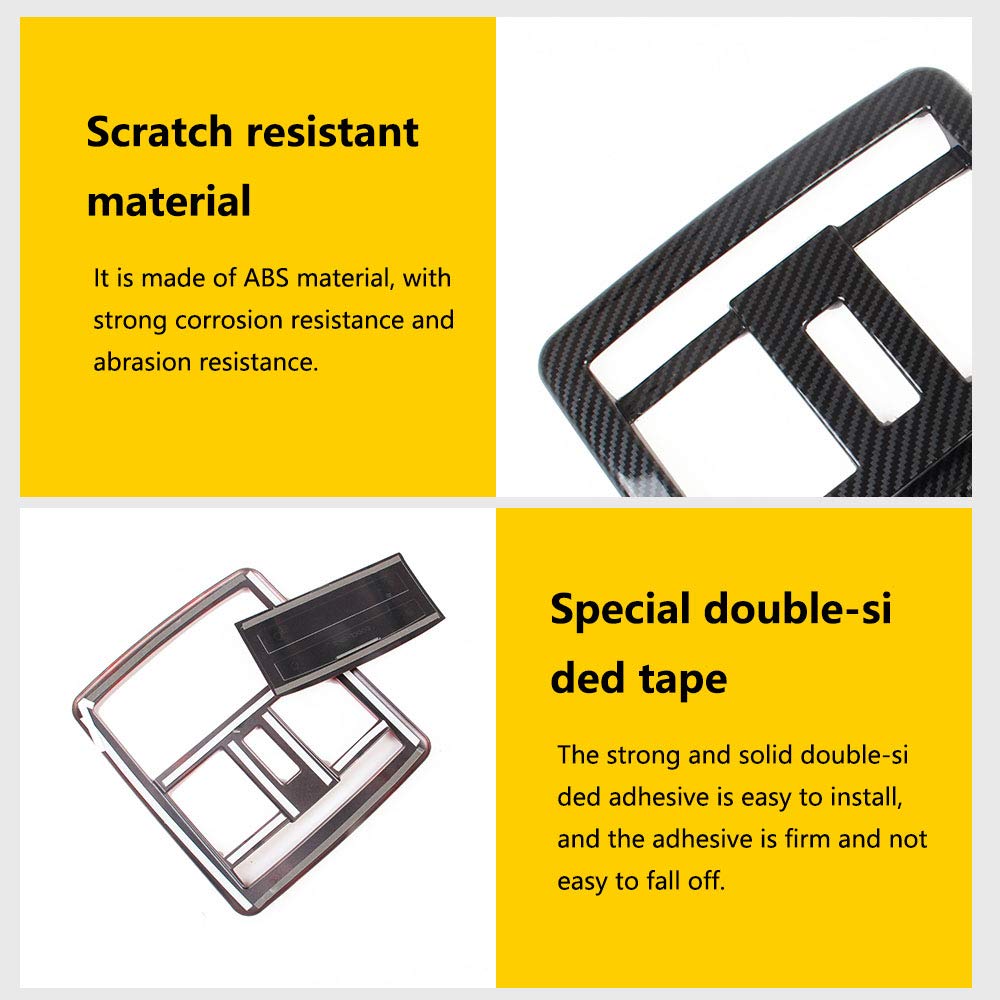 Jstotrim Carbon Fiber Roof Reading Light Lamp Cover Trim Kit For Dodge Challenger 2008-2023