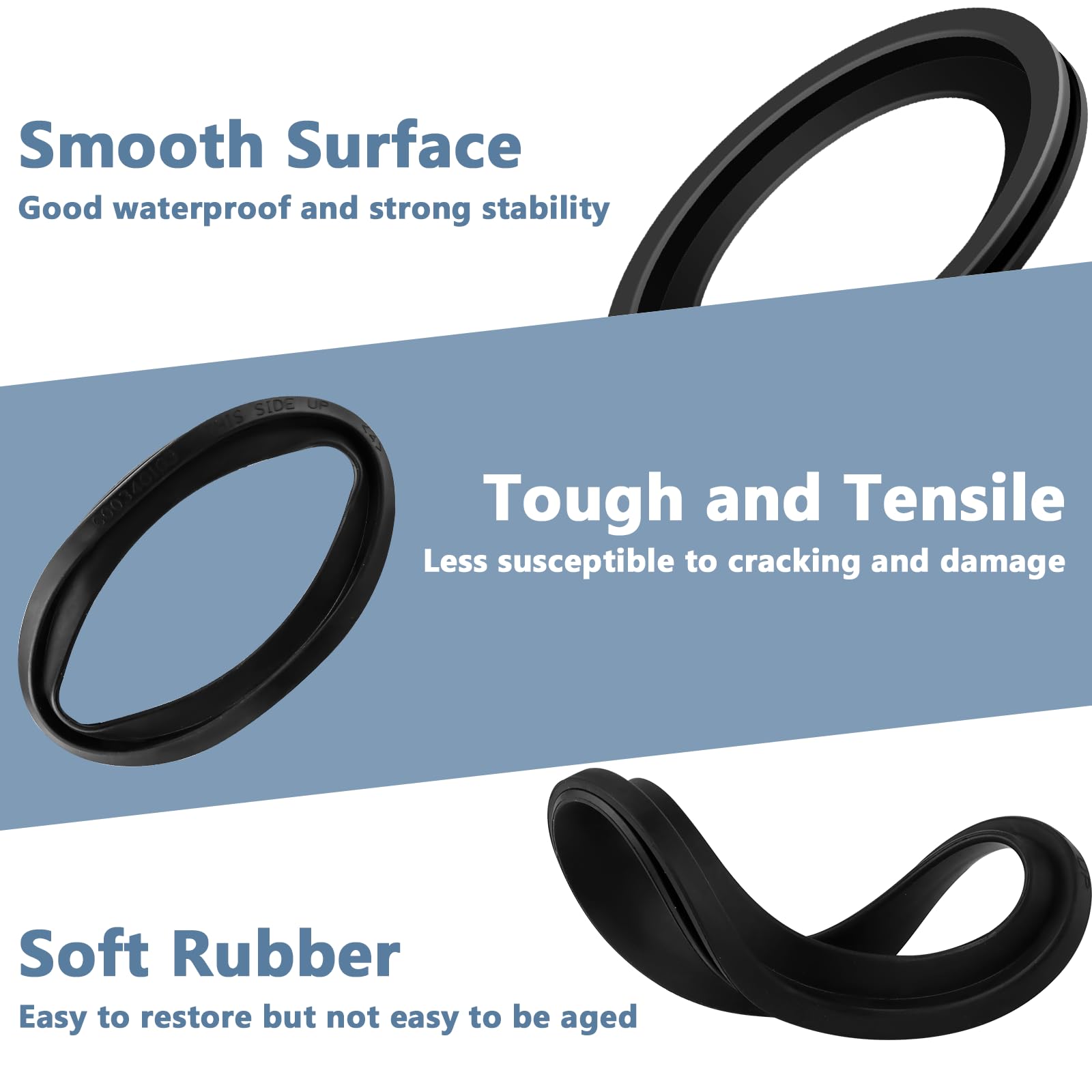 385311658 Flush Ball Seal Gasket Replacement For 300/310 / 320 Rv Toilets, High-Grade Rubber, Pack Of 2