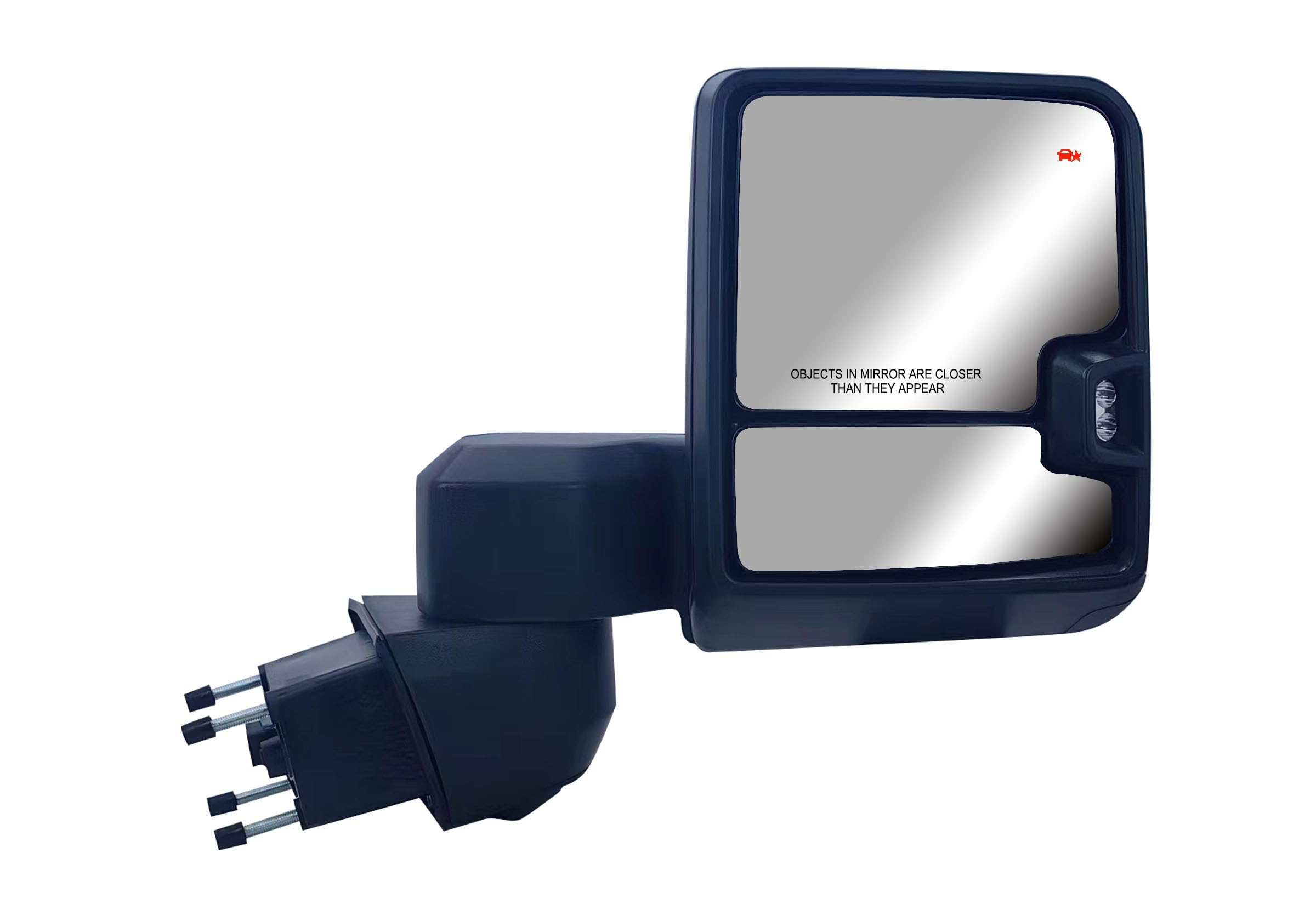 Passenger Right Side Door Towing Mirror Power and Heated with Signal Light and BLIS Black Back Cover For Chevrolet Silverado GMC