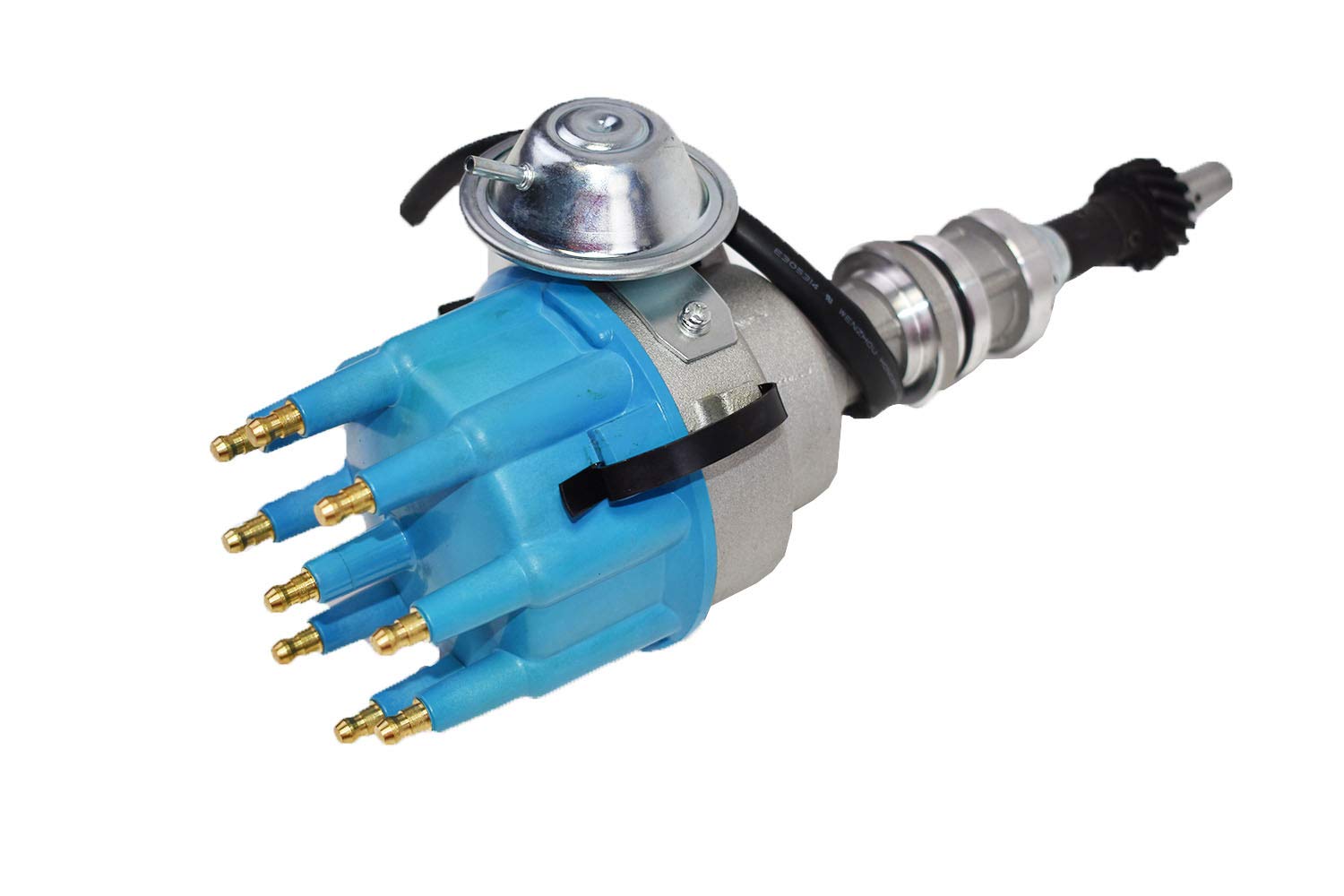 A-Team Performance - R2R Ready 2 Run Complete Distributor - Compatible With Small Block Ford Sbf 351W Two-Wire Installation Blue