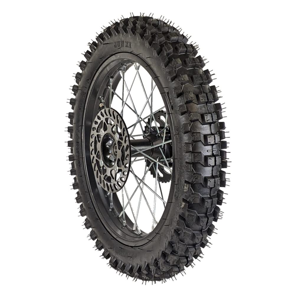 16' Rear Wheel Tire Assembly Includes Brake Rotor And 428 Sprocket For Dirt Pit Bike 90/100-16 125Cc 140Cc 150Cc Apollo Rxf 150 Ssr Xr Crf Taotao (16 Inch)