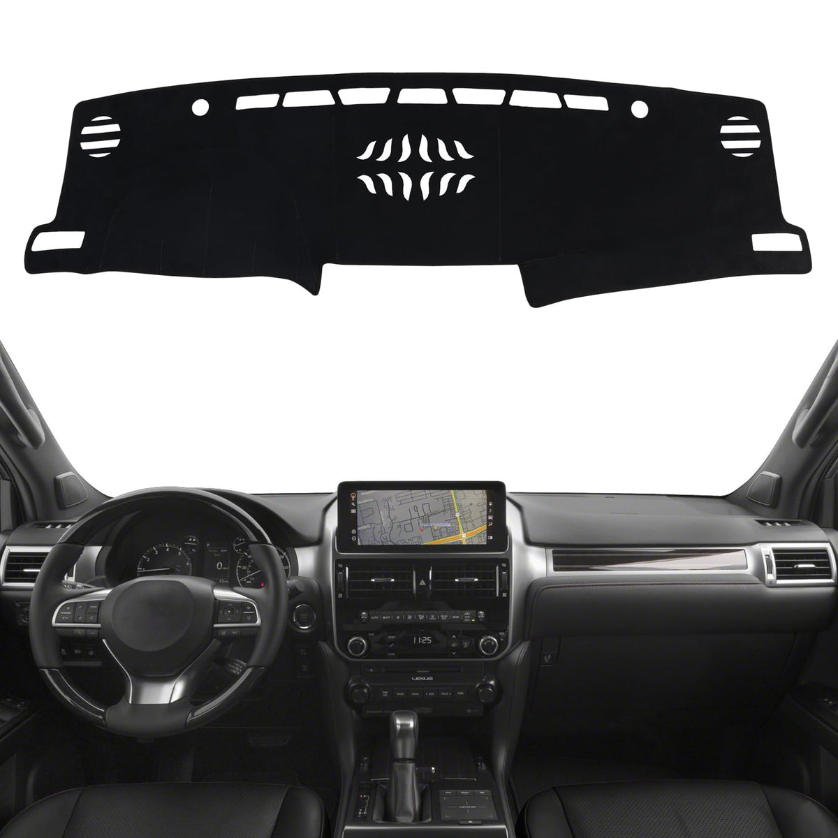 Hugeek Dashboard Cover Mat for Lexus 2010-2022 GX GX460 GX400 Accessories Black Flannel Material Anti-Slip Dash Cover Mat Sunsha