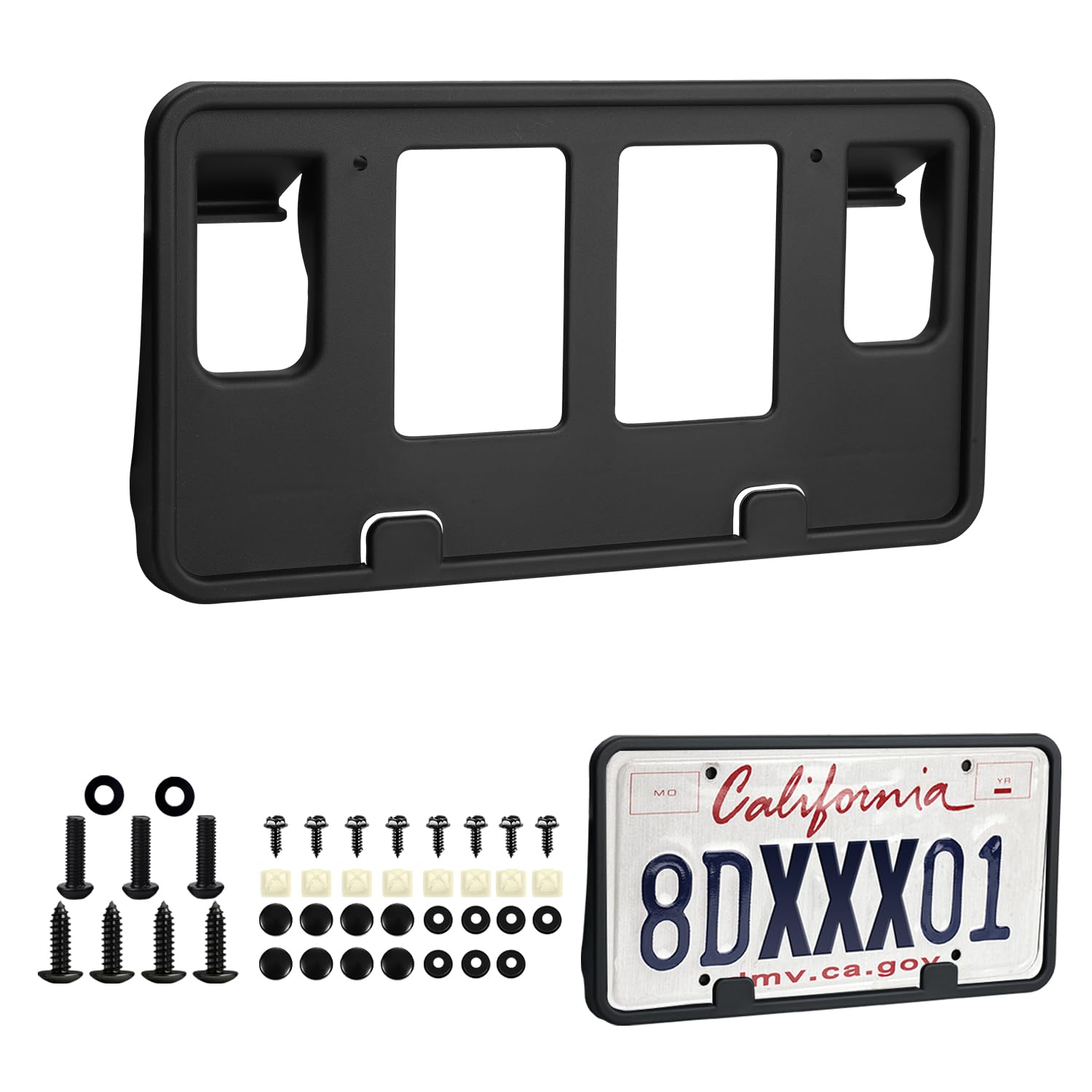 Forccord Custom Fit For License Plate Bracket Ford F-150 2008 2007 2006 Front License Plate Frame Black Car Accessories Replacem