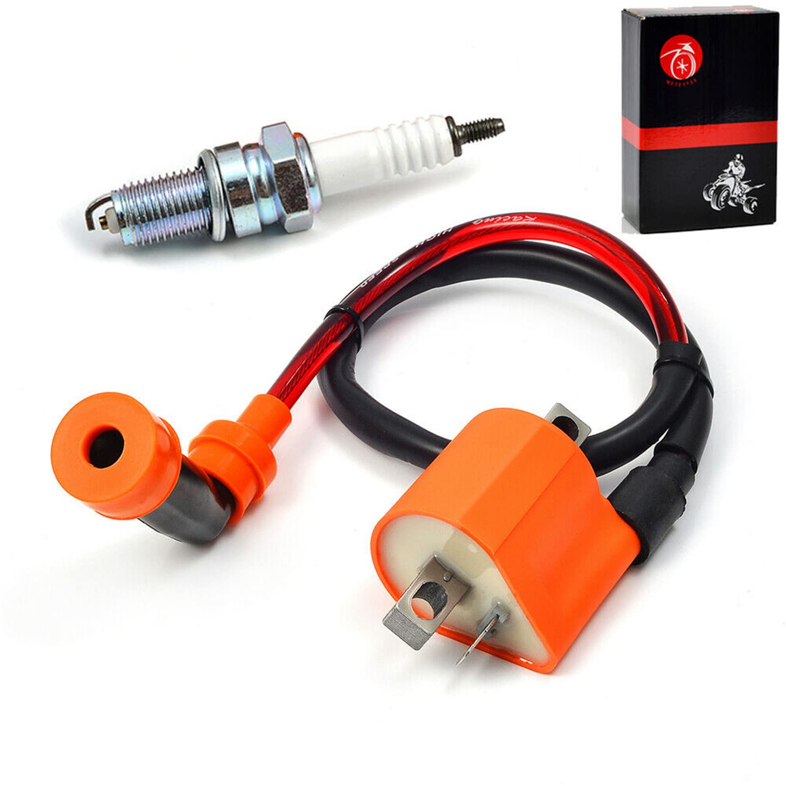 MOTO1988 CDI Box & Ignition Coil Spark Plug for Yamaha Warrior 350 1997-2001, 348cc, 3GD-85540-40-00