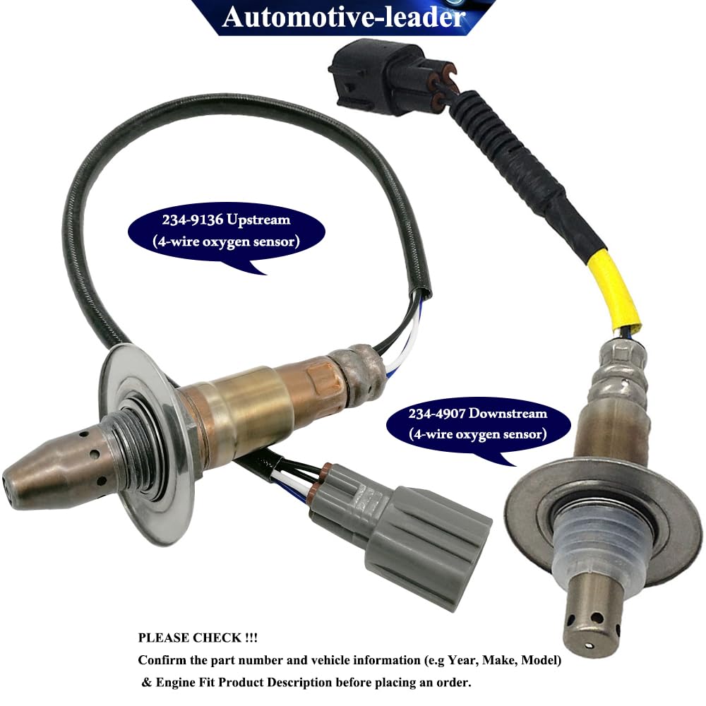 Automotive-Leader 2Pcs 234-9136+234-4907 Upstream Downstream Oxygen O2 Sensor Replacement For Subaru Legacy Outback 2.5L H4 2013 2014 22641-Aa640 22641-Aa66A 211500-6000 22690-Aa96A 22690-Aa960