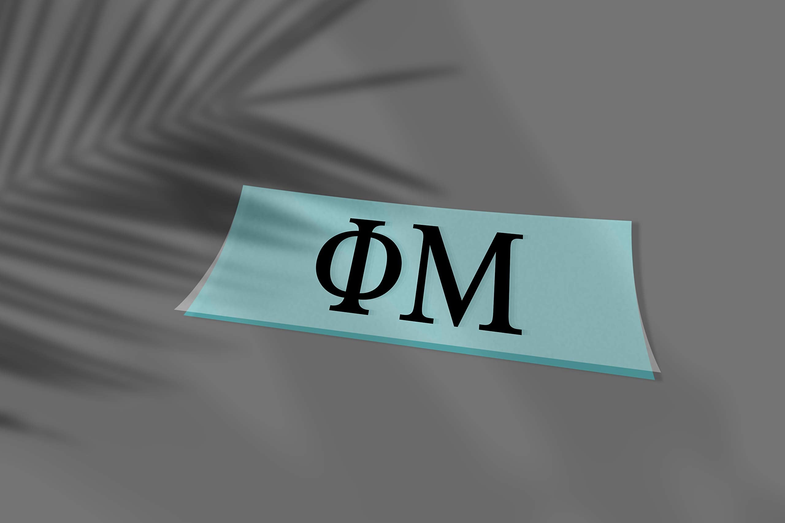 Pro-Graphx Phi Mu Greek Sorority Sticker Decal, 2.5 Inches Tall, Black