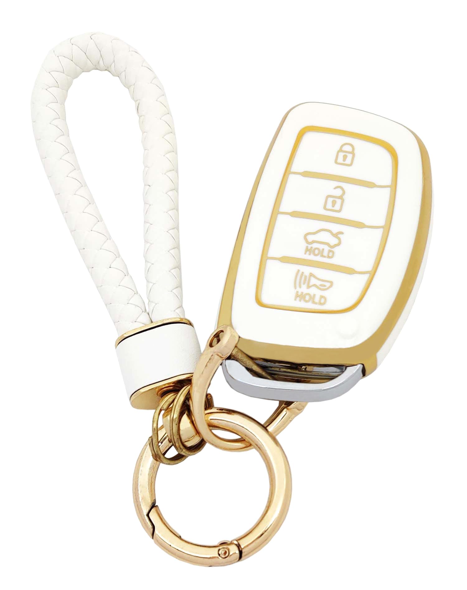 Arruweer Key Fob Cover For Hyundai Soft Tpu Key Fob Case Holder Compatiable With Hyundai Sonata Elantra Elantra Gt Ioniq Tucson