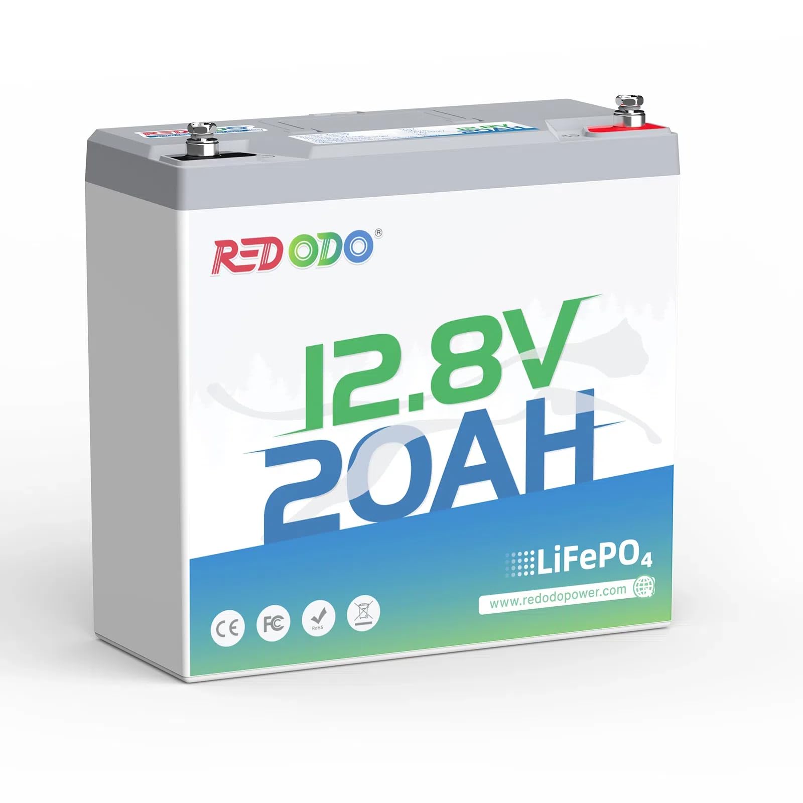 Redodo 12V 100Ah Smart Mini Bluetooth LiFePO4 Battery, Smallest Lithium Battery,Max 1280Wh, 10-Year Lifespan with Up to 15000 De