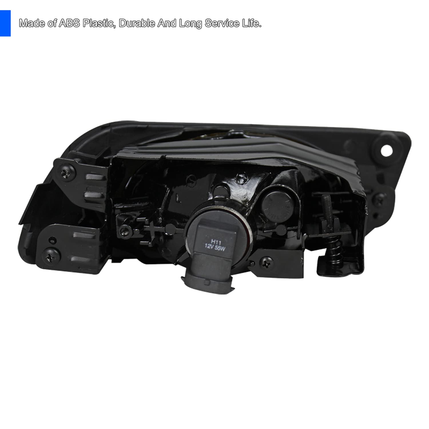 Spec-D Tuning Chrome Housing Clear Lens Fog Lights + H11 Bulbs + Switch Included Compatible with Honda Civic Sedan 4Dr 2012 L+R