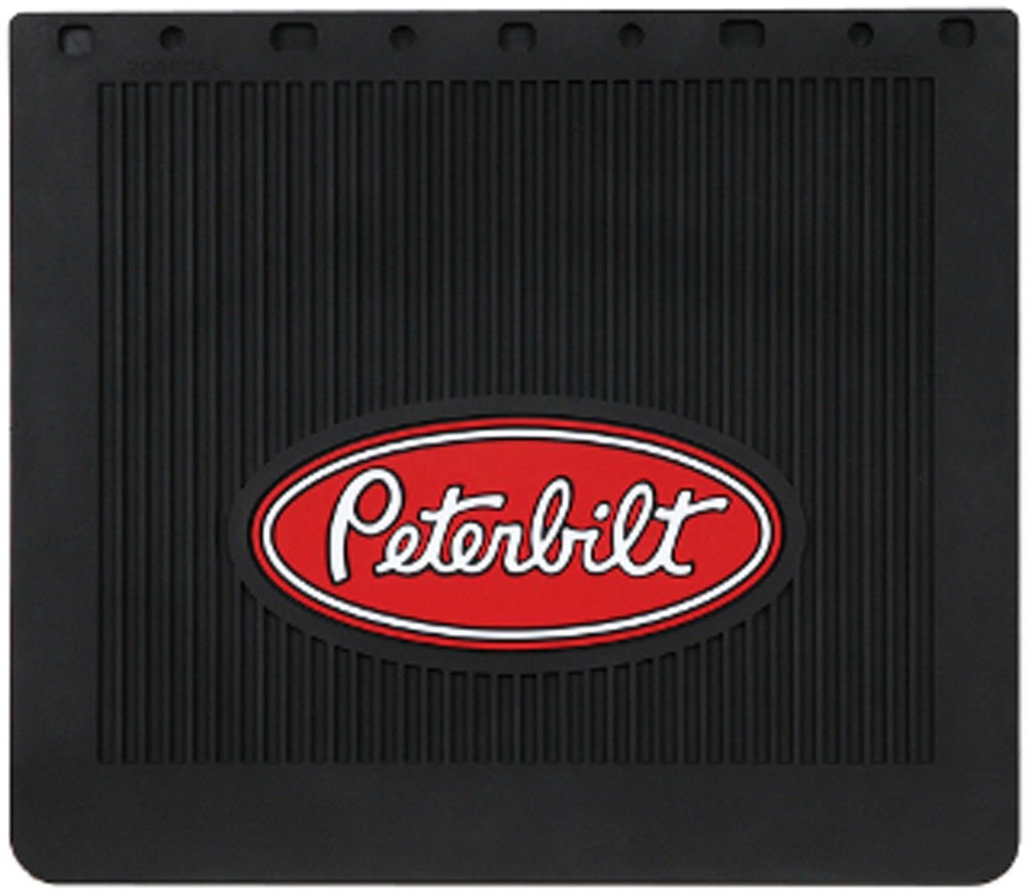Peterbilt Trucks 16'' X 14'' Oem Ribbed Front Fender 1/4'' Thick Black Mud Flaps-Pair