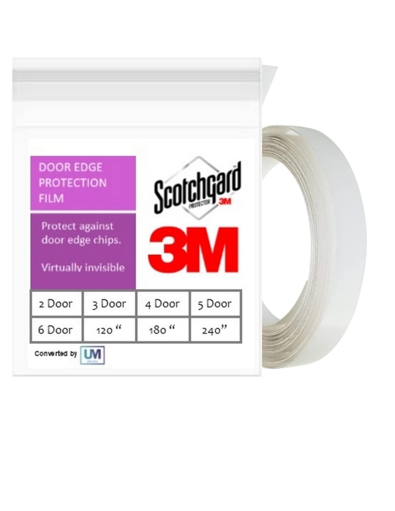 3M Door Edge Protector (2 Doors) PRE-Cut Guard Scratch 3M Protection Film Clear Invisible Universal Car Truck (2 Door)