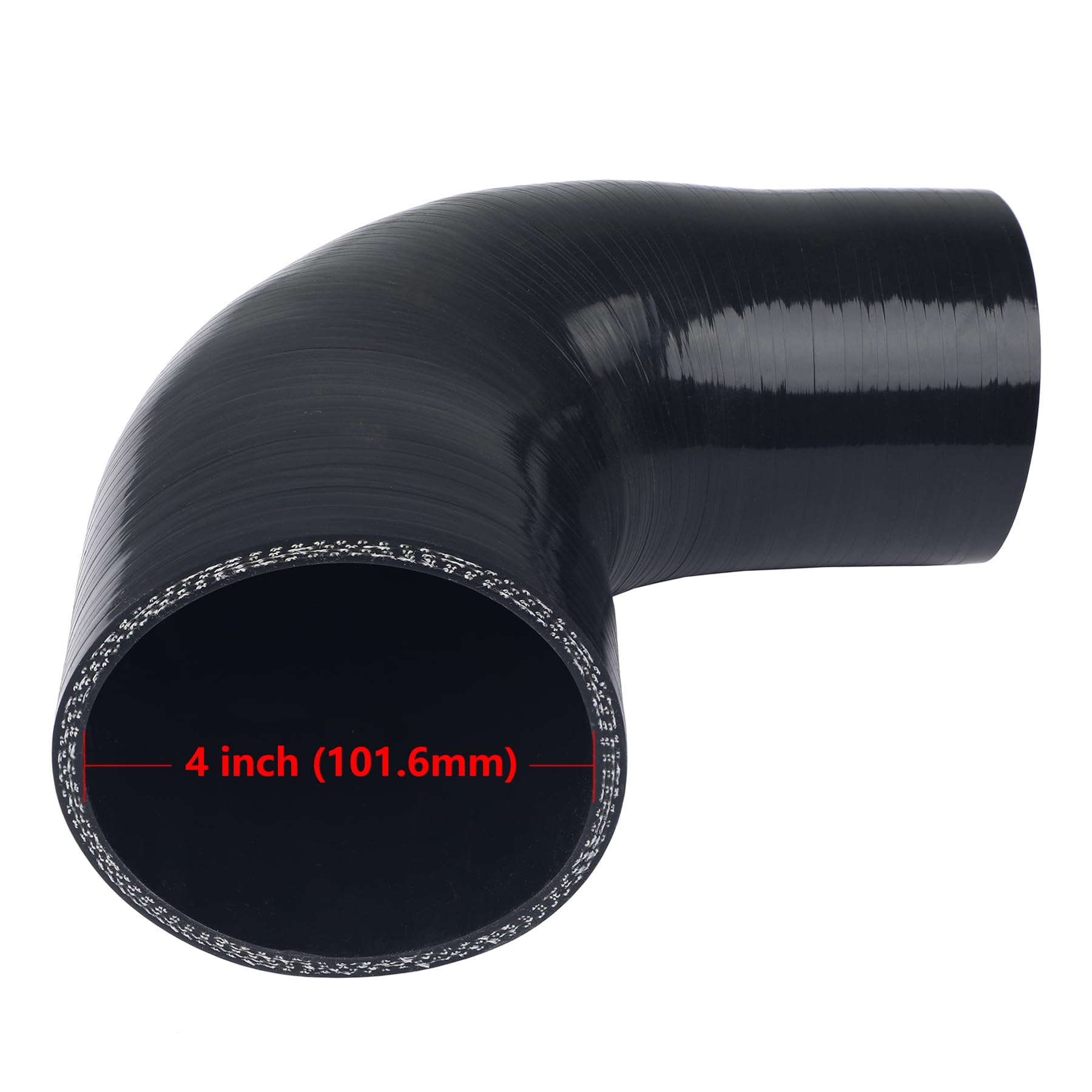 Ucreative 90 Degree Elbow 3.0'' To 4.0'' (76Mm To 102Mm) 4-Ply High Performance Coupler Silicone Hose
